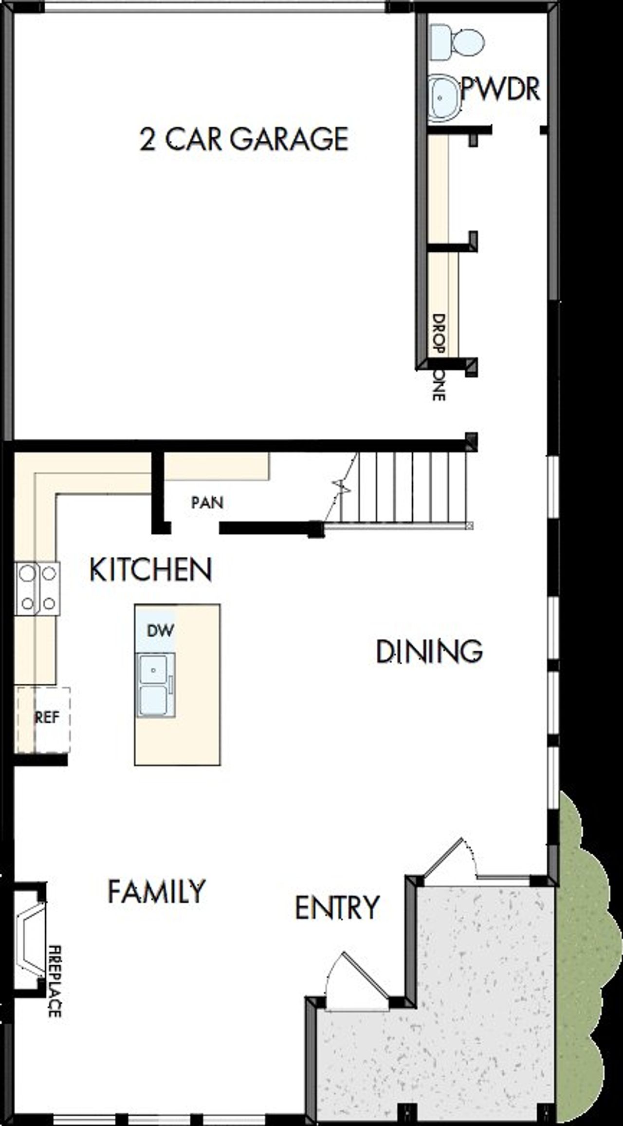 2D floor plan layout of this home in Elevate at Wolf Ranch, Colorado Springs, CO (Image 2).