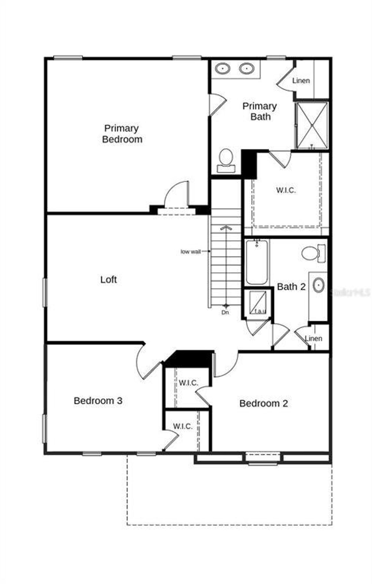 2D floor plan layout of this home in Sawgrass Lakes I, Parrish, FL (Image 2).
