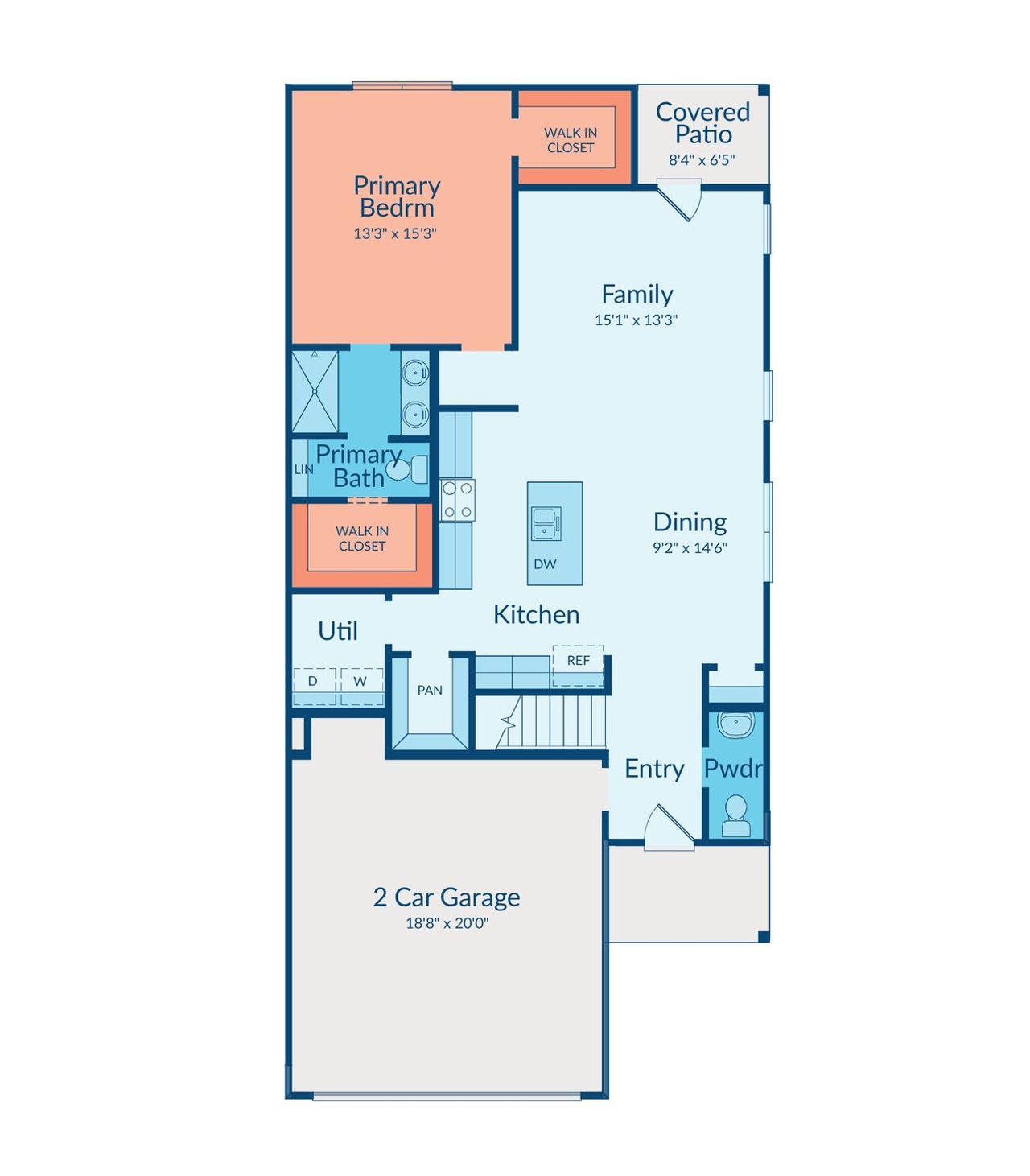 2D floor plan layout of this home in Magnolia Springs, Montgomery, TX (Image 2).