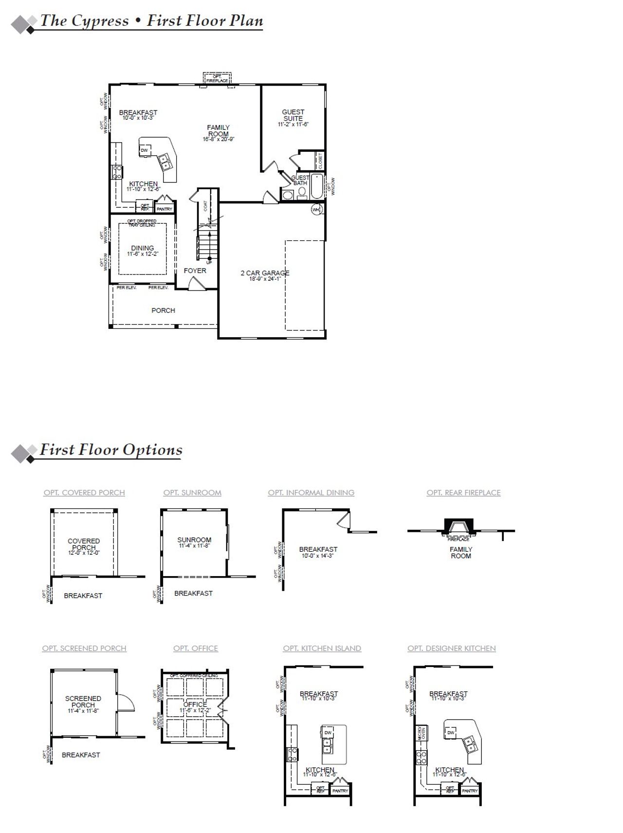 2D floor plan layout of this home in Hancock Farms, Aiken, SC (Image 2).