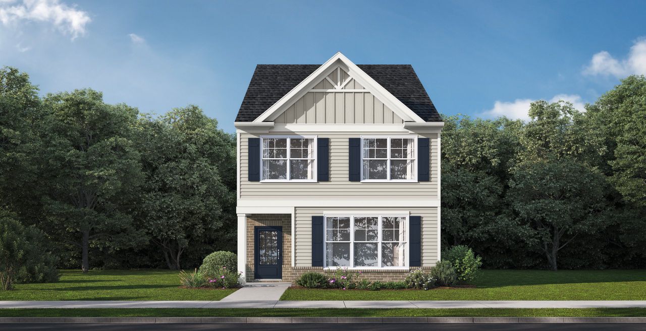 Representative exterior photo of a completed home built from the Duncan by McKinley Homes in Mulberry Summit, Flowery Branch, GA (Image 2).