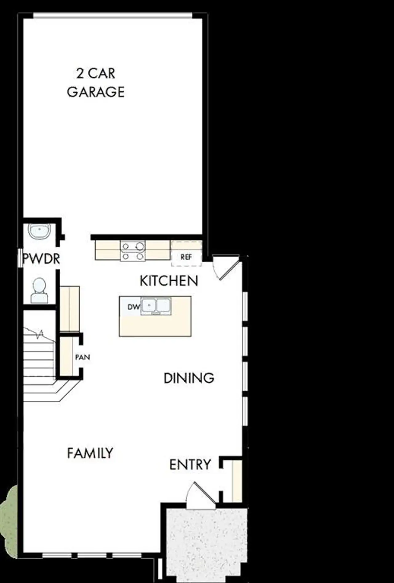 2D floor plan layout of this home in Painted Tree Woodland West – Cottages, McKinney, TX (Image 2).