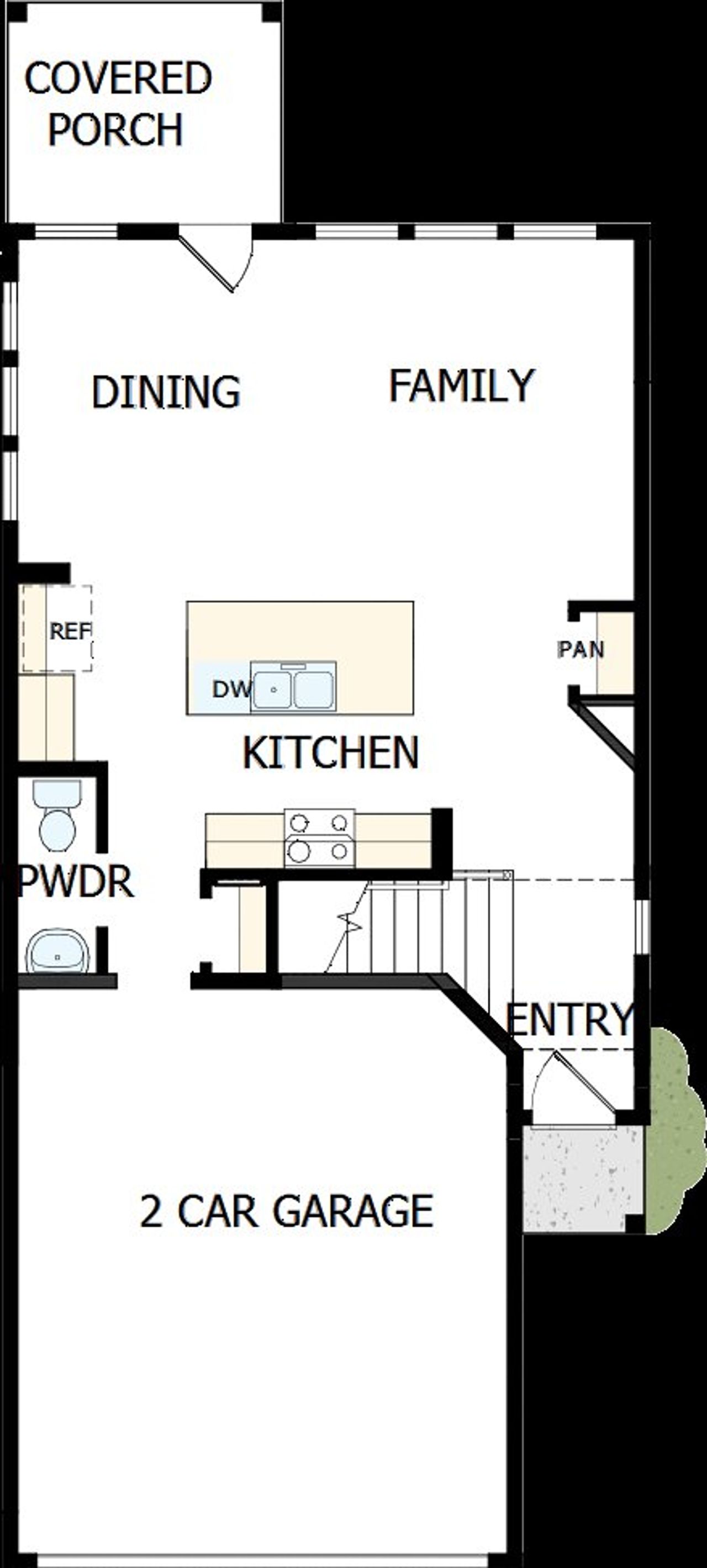 2D floor plan layout of this home in The Twilight at Goodnight Ranch, Austin, TX (Image 2).