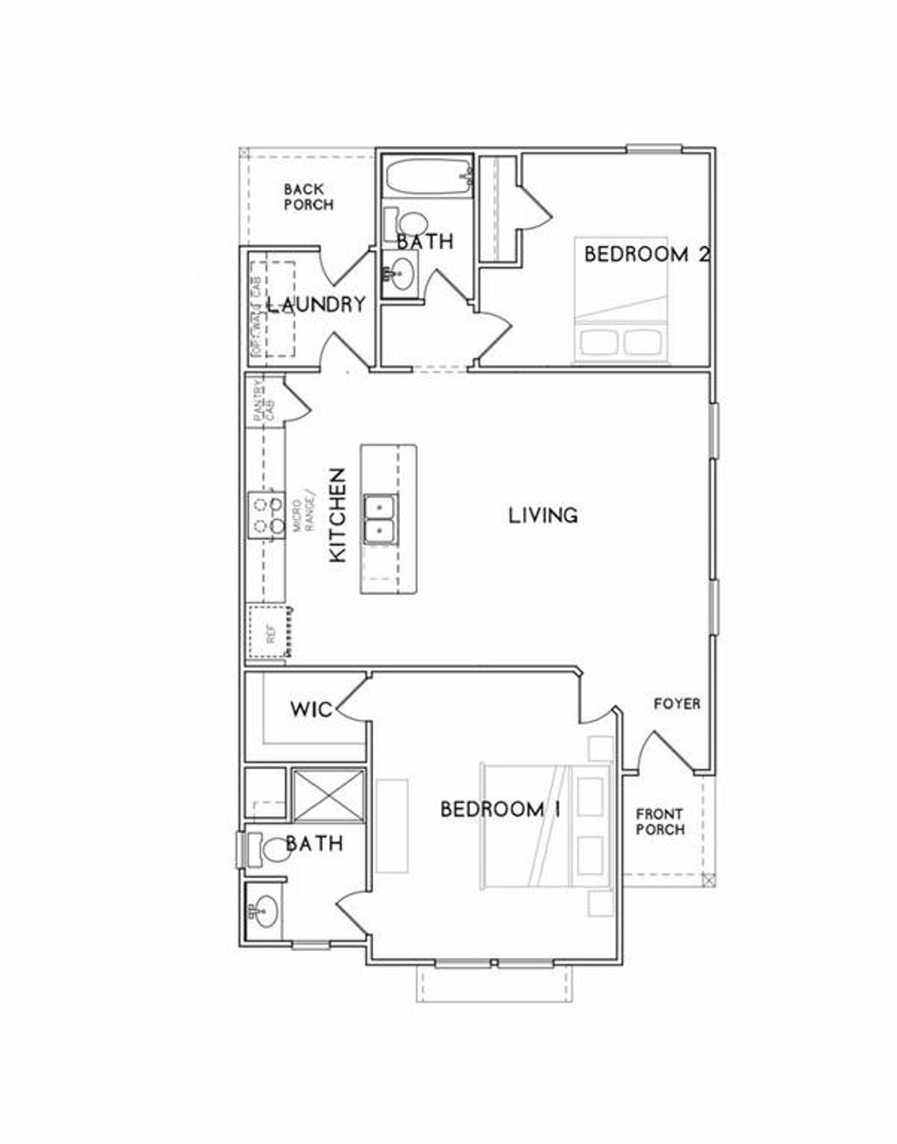 2D floor plan layout of this home in , Carrollton, GA (Image 2).