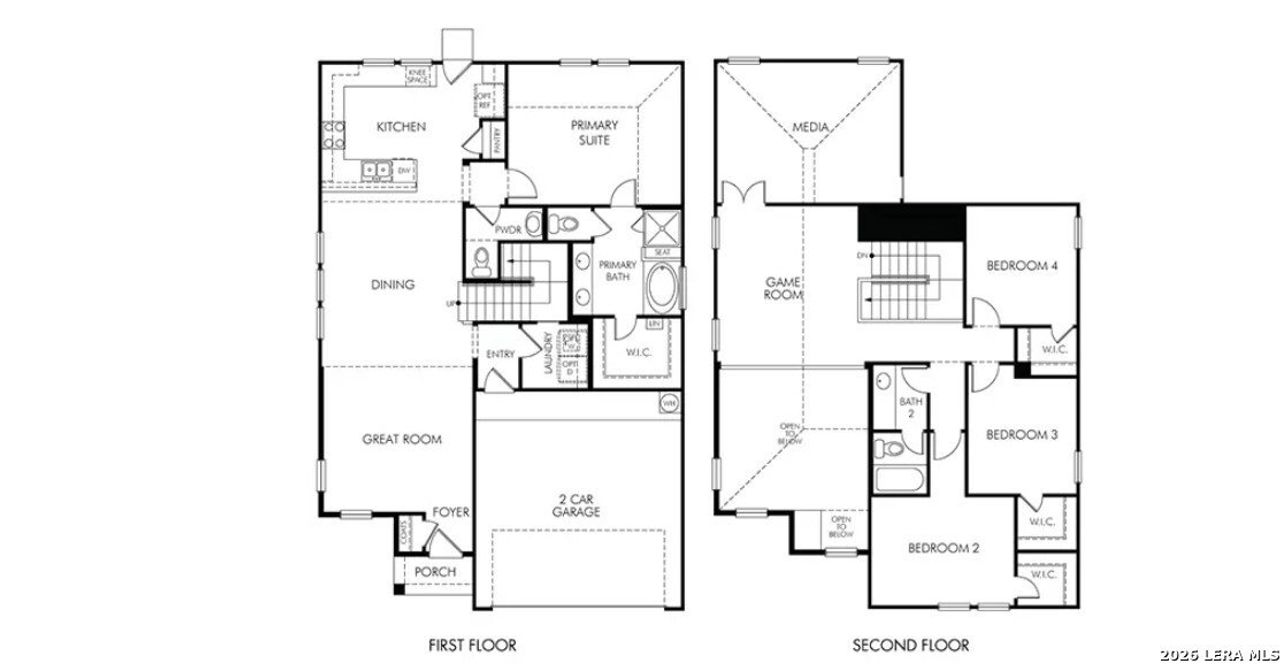 2D floor plan layout of this home in Stetson Ridge, Marion, TX (Image 2).