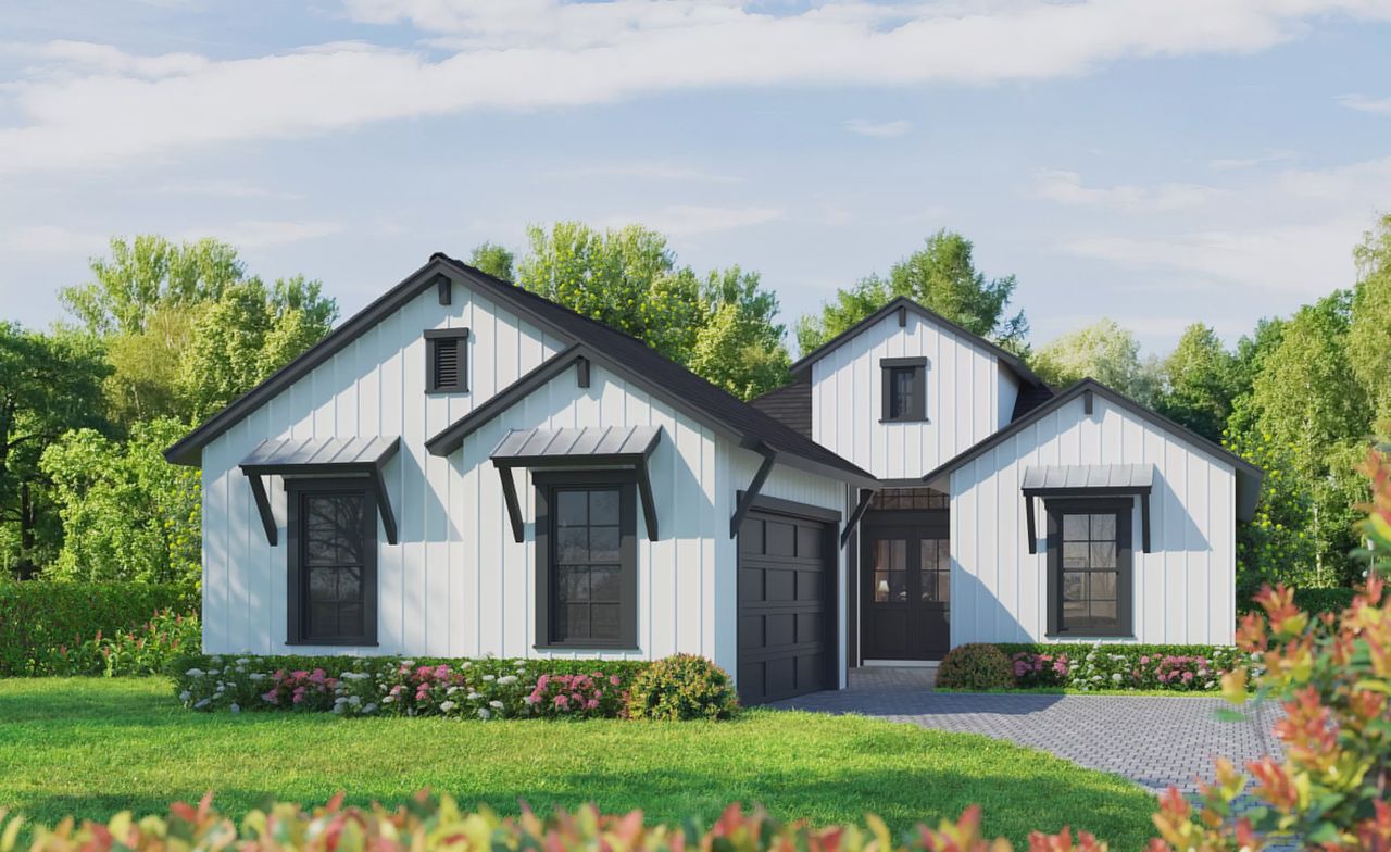 Representative exterior photo of a completed home built from the Avina by ICI Homes in Veranda Bay, Flagler Beach, FL (Image 2).