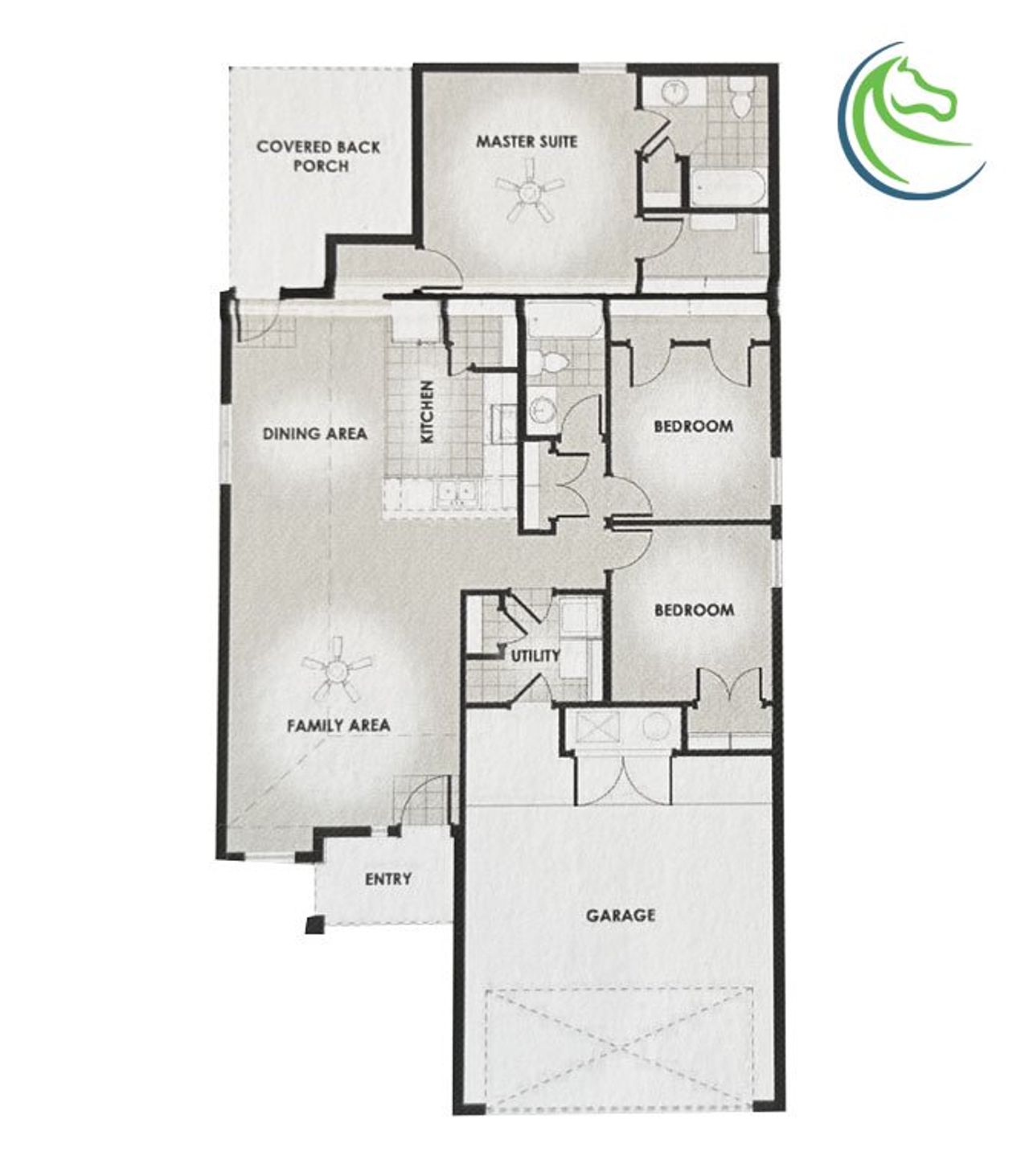 2D floor plan layout for the The Corsican by Wyldewood Homes in Washington Meadows, Sherman, TX (Image 2). 2D floor plan layout for the The Corsican by Wyldewood Homes in Washington Meadows, Sherman, TX (Image 2).