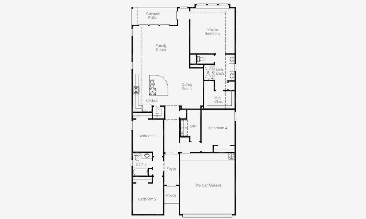 2D floor plan layout for the Liberty (1864-CV-35) by Coventry Homes in Davis Ranch, San Antonio, TX (Image 2). 2D floor plan layout for the Liberty (1864-CV-35) by Coventry Homes in Davis Ranch, San Antonio, TX (Image 2).