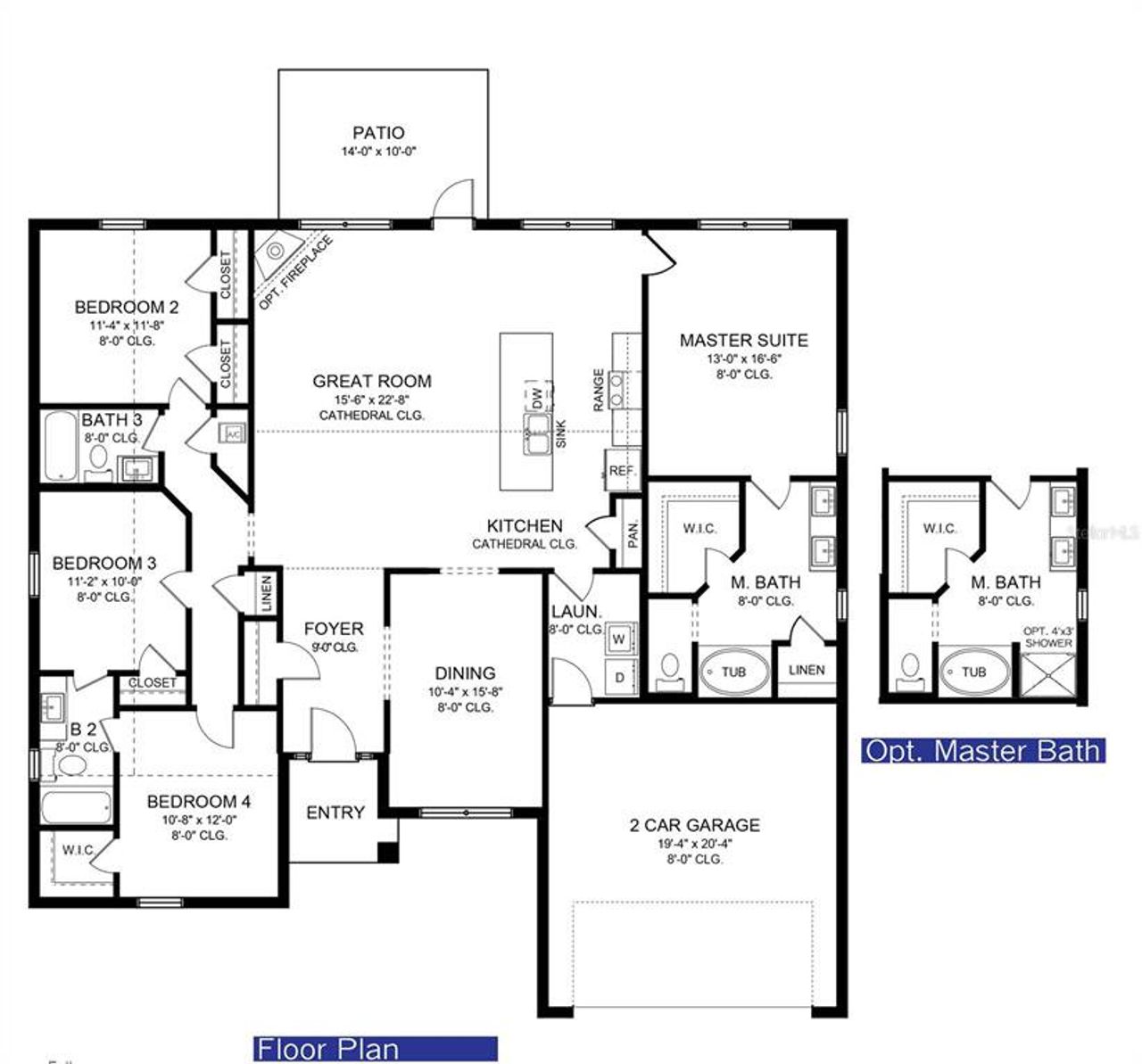 2D floor plan layout of this home in North Port, North Port, FL (Image 2).