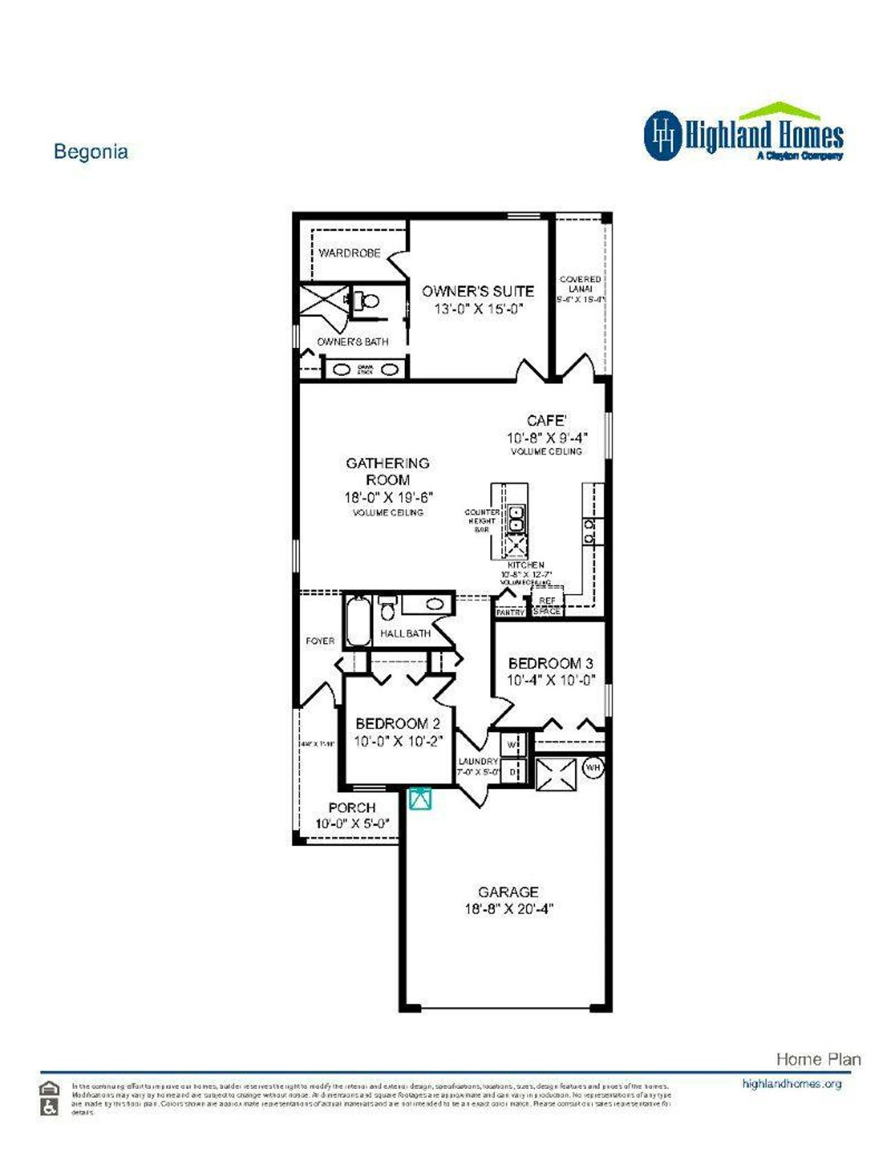 Begonia - Home Layout