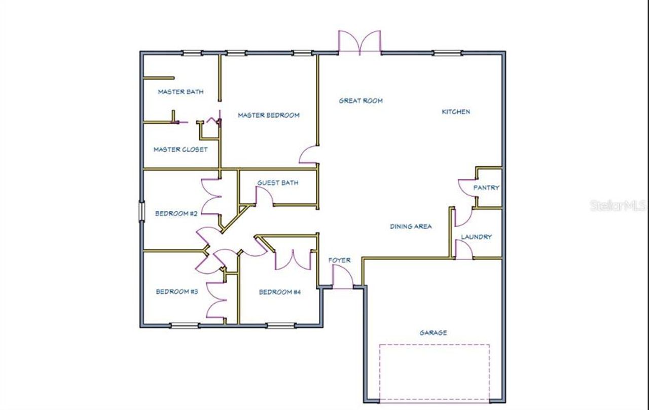 2D floor plan layout of this home in , Dunnellon, FL (Image 2).