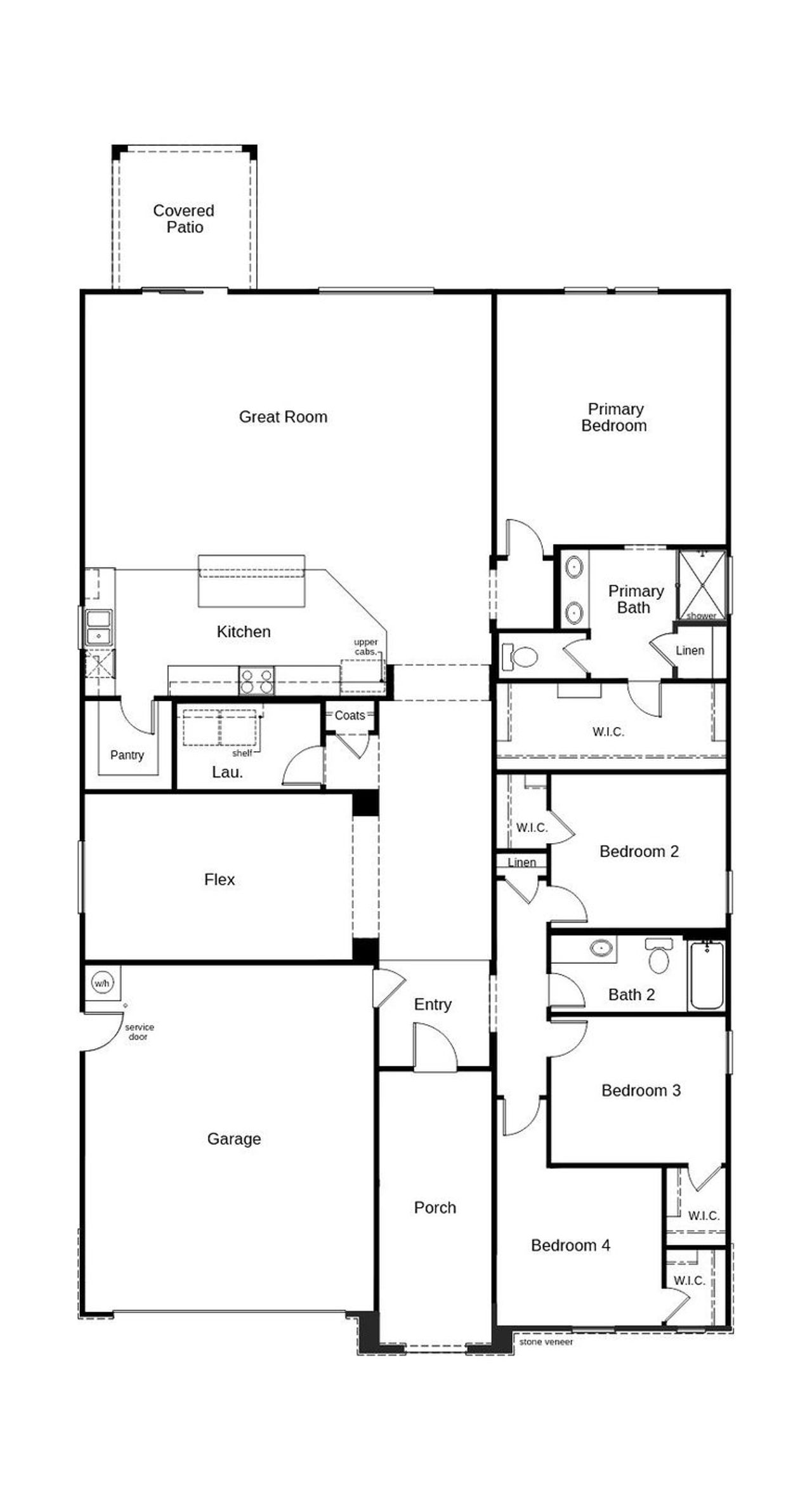2D floor plan layout of this home in The Reserves at Desert Oasis, Surprise, AZ (Image 2). 2D floor plan layout of this home in The Reserves at Desert Oasis, Surprise, AZ (Image 2).