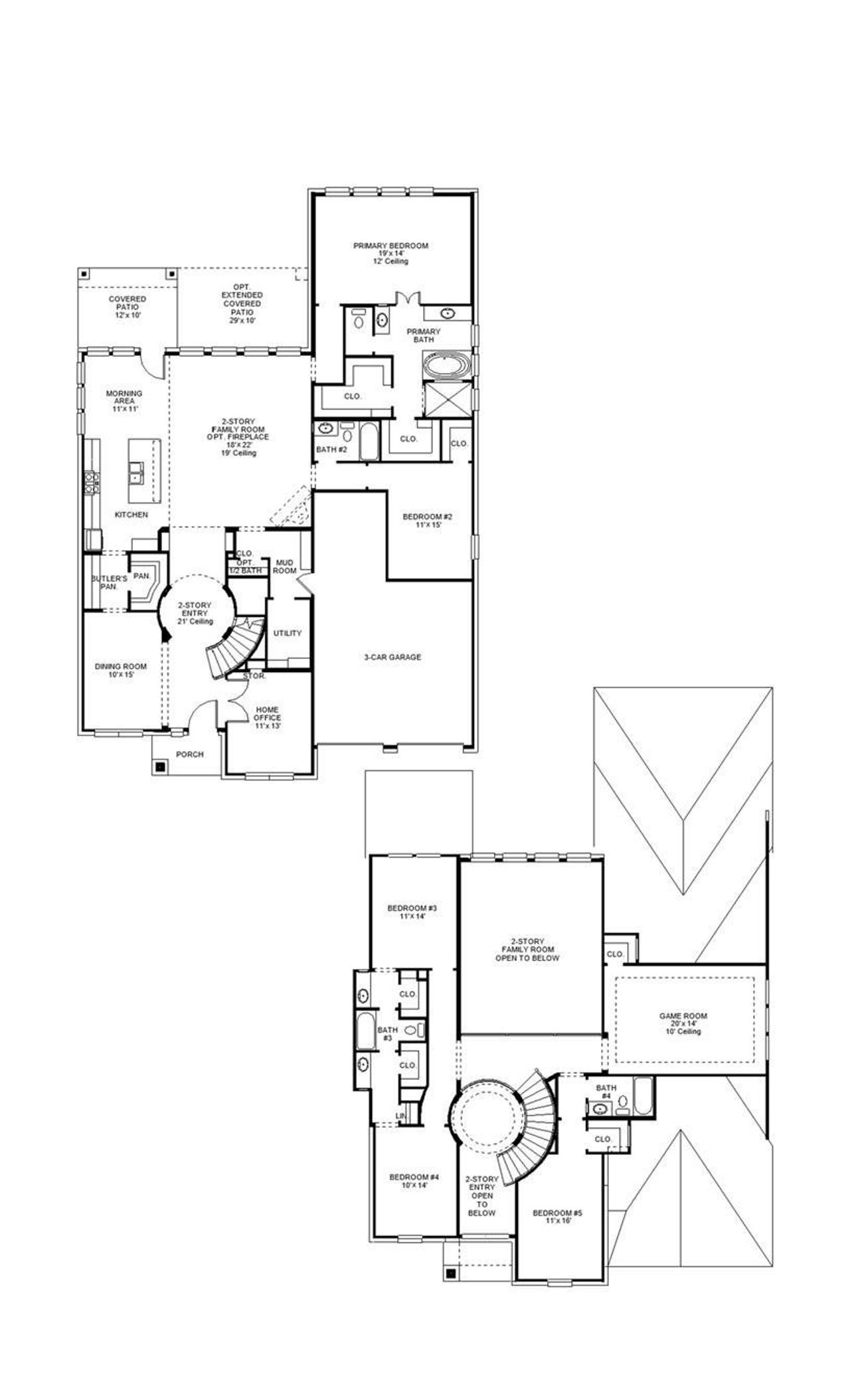 2D floor plan layout of this home in Stonecreek Estates 60', Richmond, TX (Image 2).