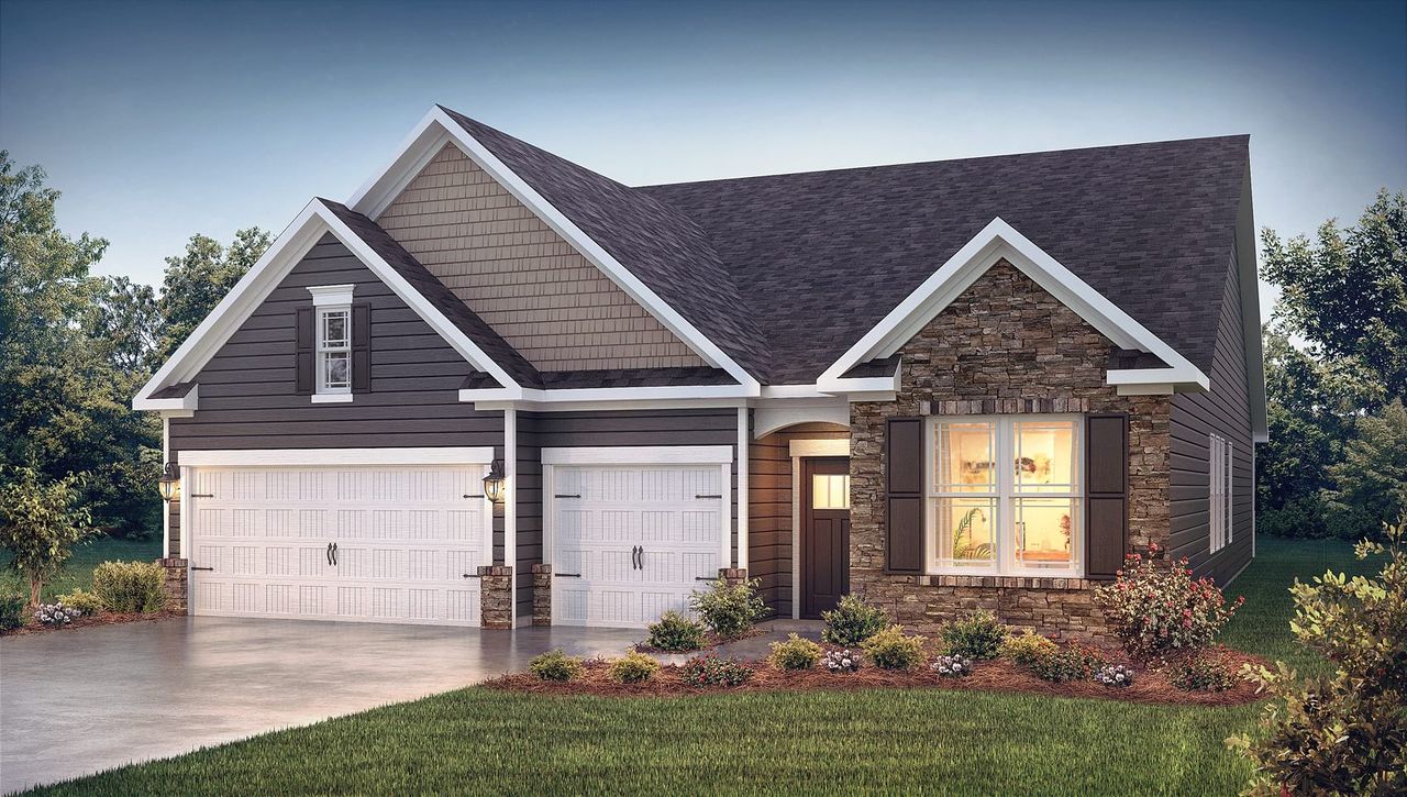 Representative exterior photo of a completed home built from the Kathryn by D.R. Horton in Campbell Ridge, Pelzer, SC (Image 2).