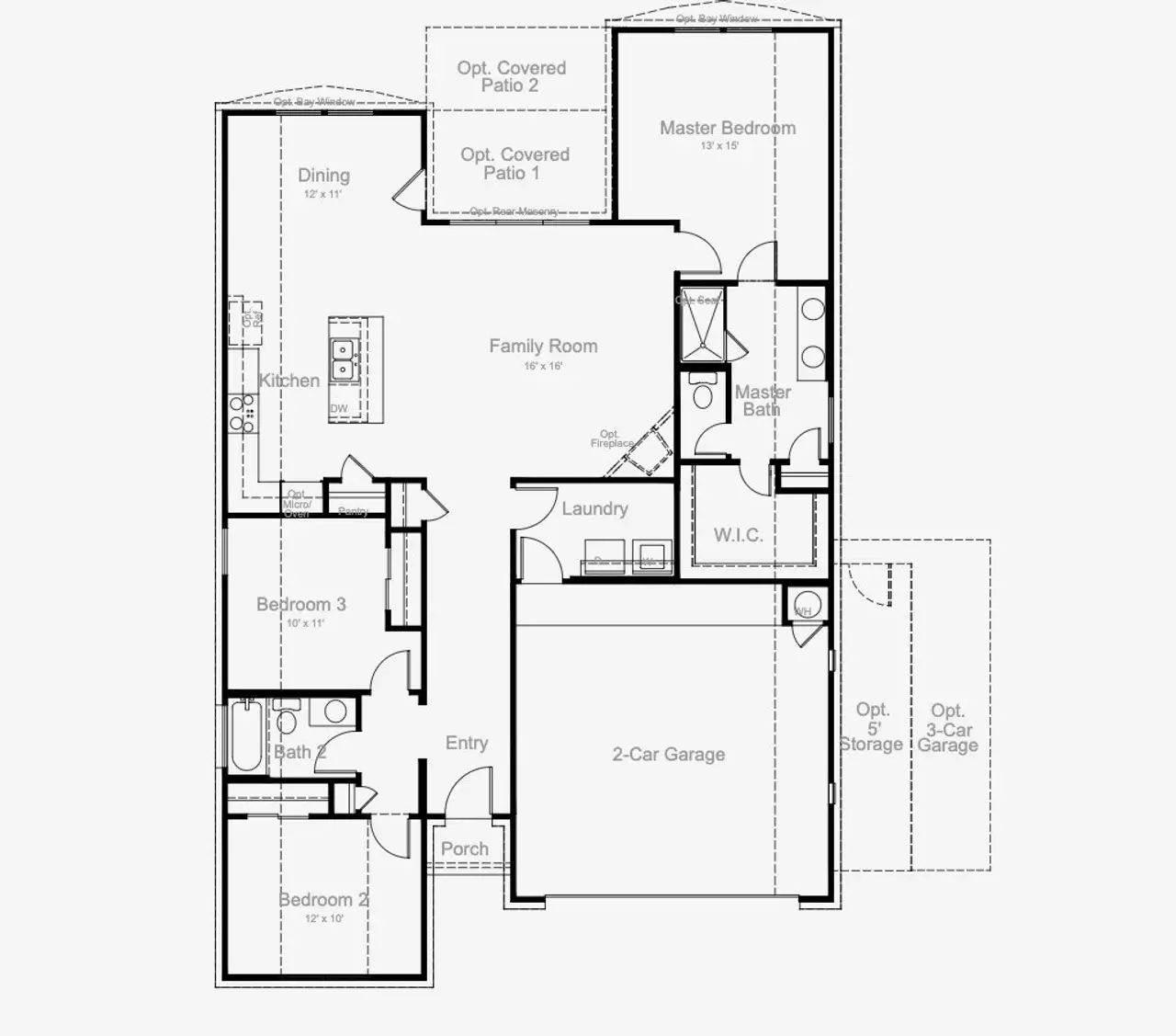 2D floor plan layout for the Sawyer by Scott Felder Homes in The Colony, Bastrop, TX (Image 2). 2D floor plan layout for the Sawyer by Scott Felder Homes in The Colony, Bastrop, TX (Image 2).