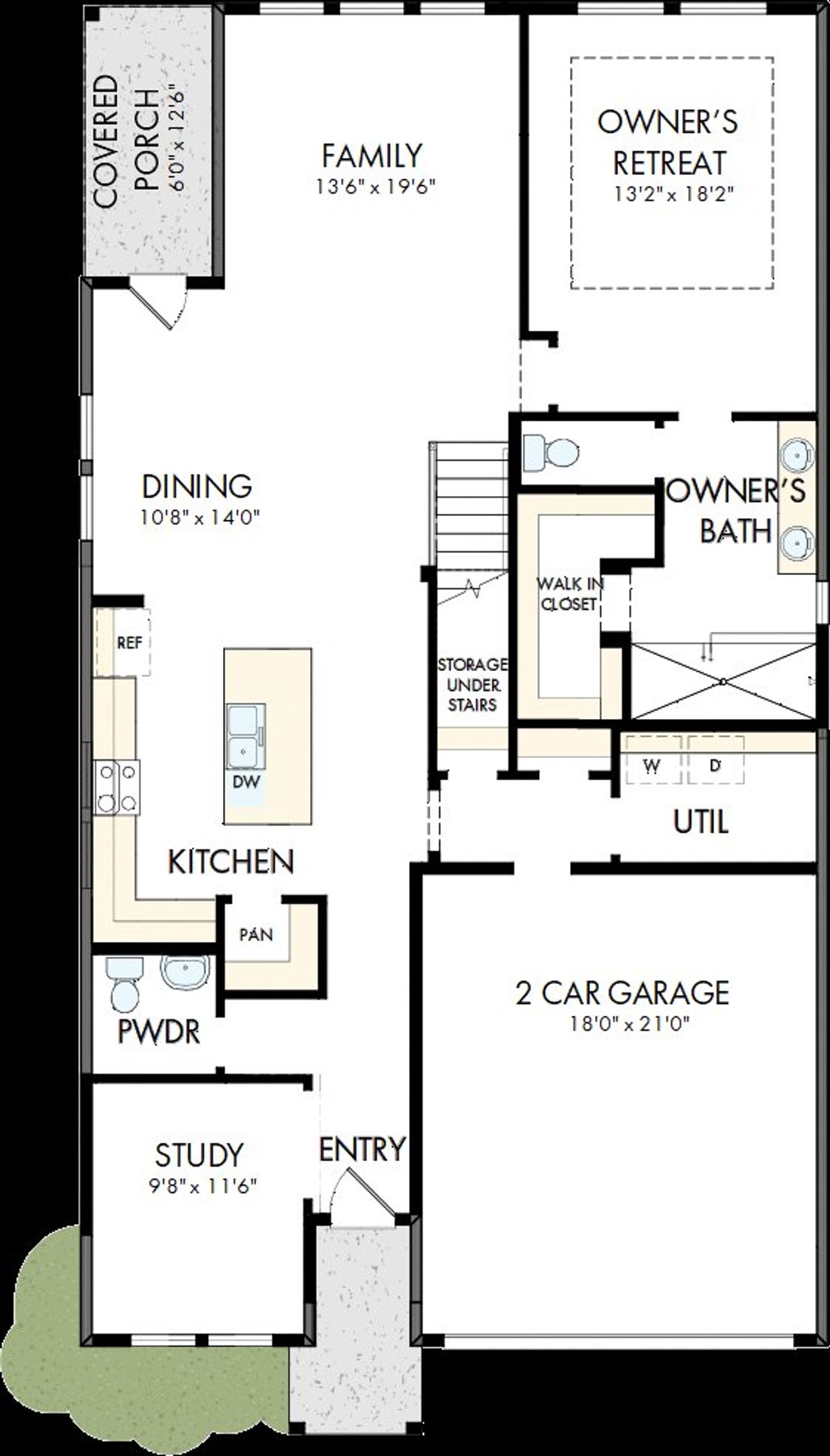 2D floor plan layout of this home in Briggs Ranch – Select Classic Series, San Antonio, TX (Image 2).