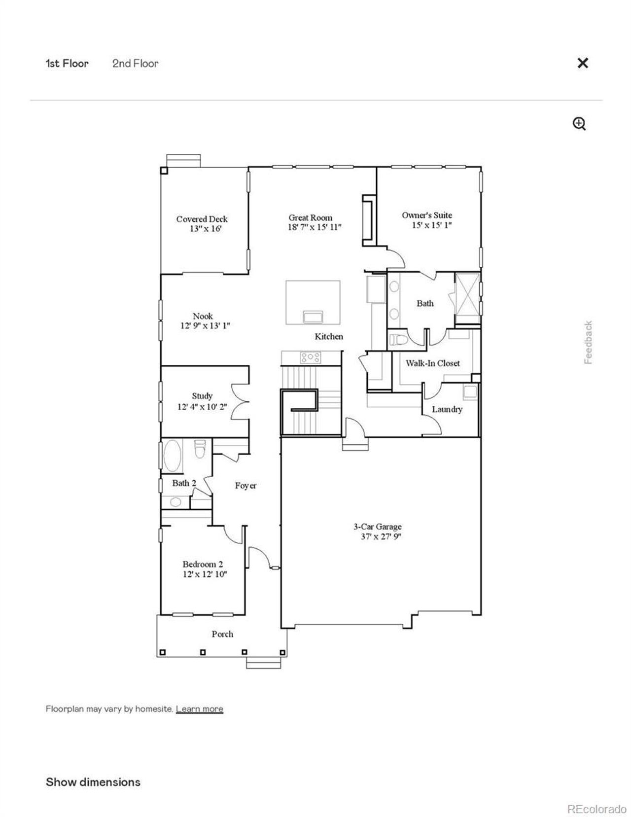 2D floor plan layout of this home in Red Rocks Ranch: The Grand Collection, Morrison, CO (Image 2). 2D floor plan layout of this home in Red Rocks Ranch: The Grand Collection, Morrison, CO (Image 2).