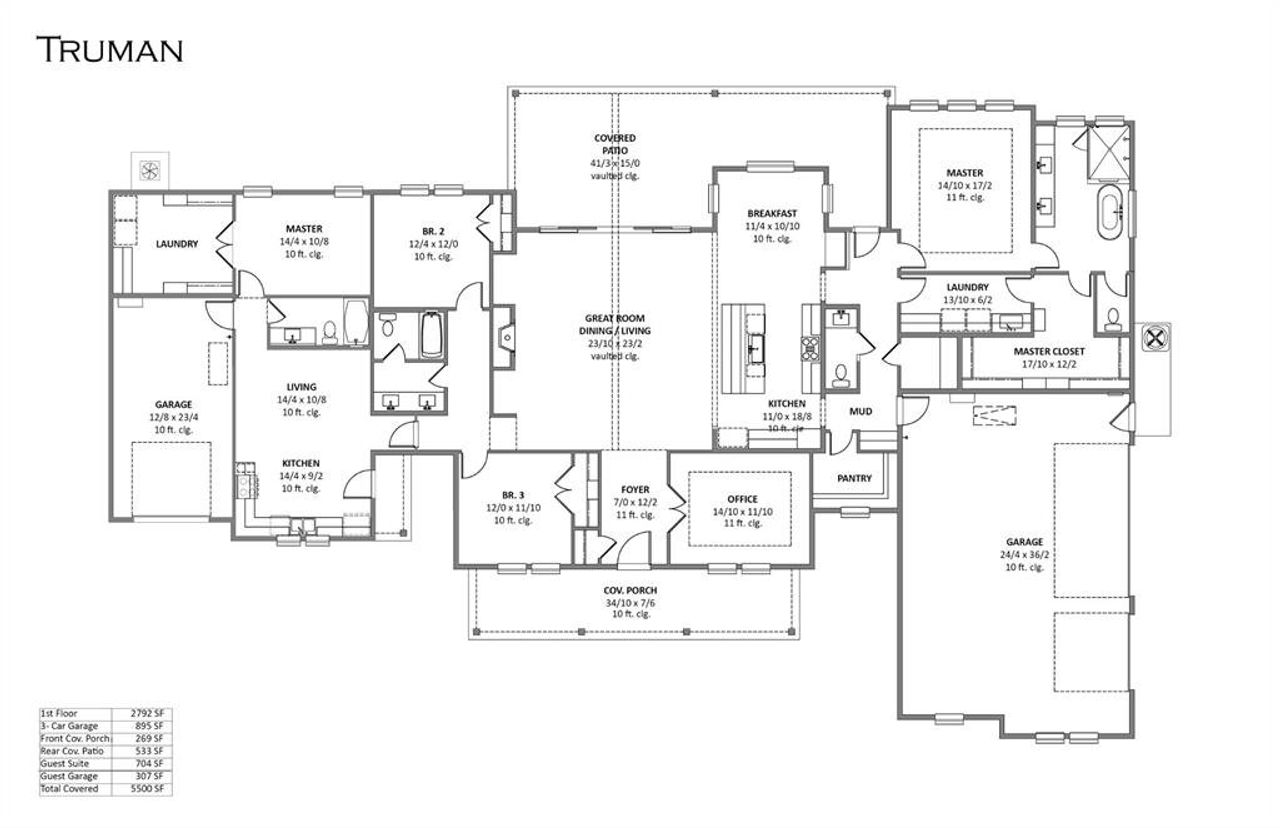 2D floor plan layout of this home in Hidden Valley 2, Princeton, TX (Image 2).