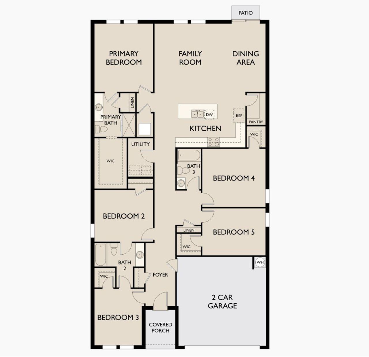 2D floor plan layout of this home in The Trails, Phoenix, AZ (Image 2).