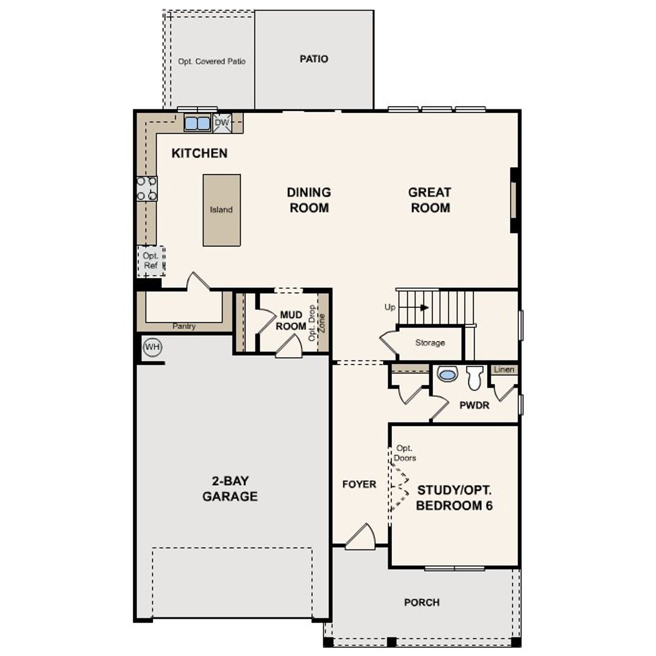 2D floor plan layout for the Guava by Century Communities in Parkview Estates, Atlanta, GA (Image 2). 2D floor plan layout for the Guava by Century Communities in Parkview Estates, Atlanta, GA (Image 2).