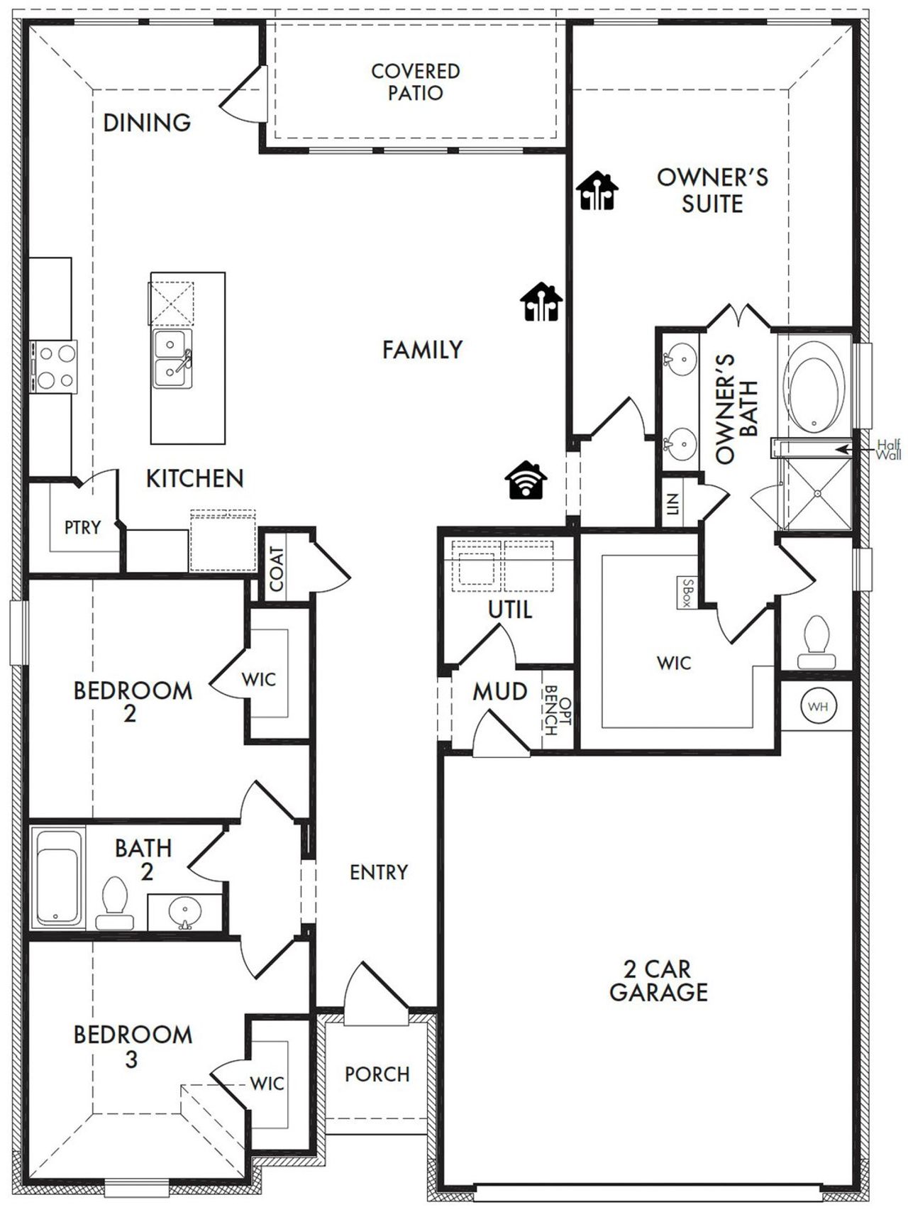 2D floor plan layout of this home in Arcadia Trails, Balch Springs, TX (Image 2).