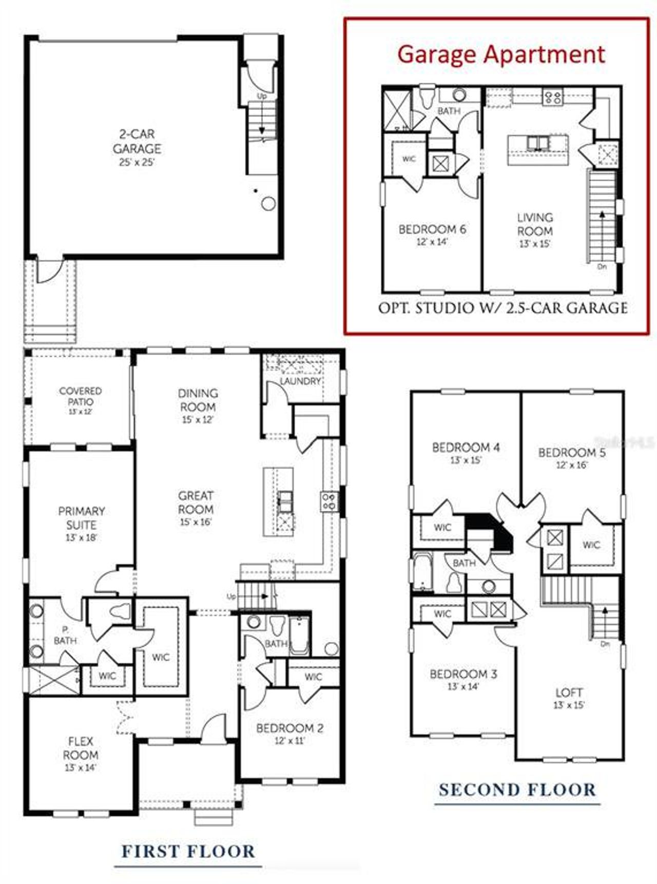 2D floor plan layout of this home in Laureate Park, Orlando, FL (Image 2). 2D floor plan layout of this home in Laureate Park, Orlando, FL (Image 2).