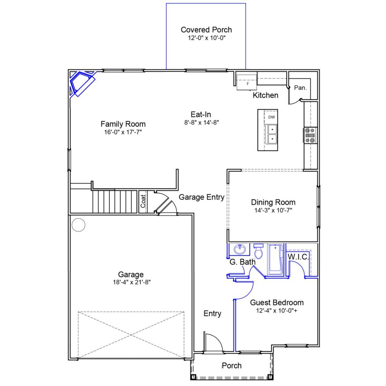 2D floor plan layout of this home in Winston Ridge, Youngsville, NC (Image 2). 2D floor plan layout of this home in Winston Ridge, Youngsville, NC (Image 2).