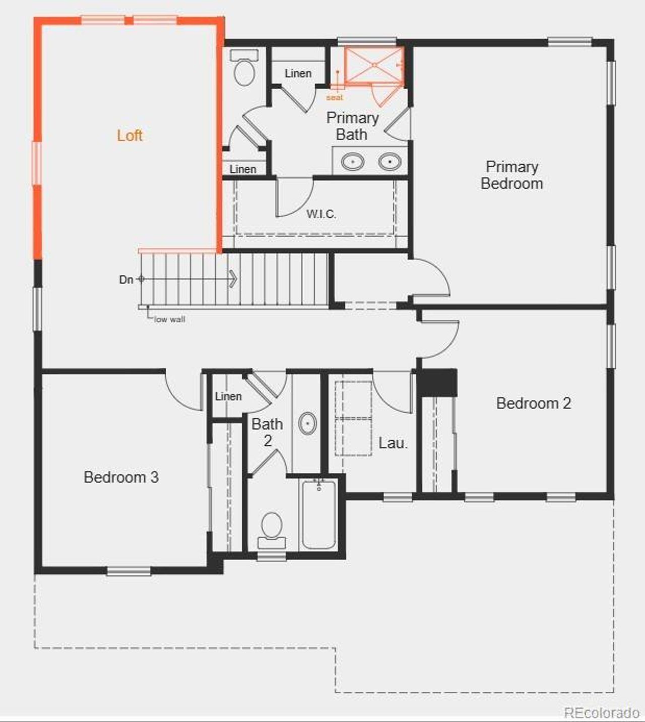 2D floor plan layout of this home in The Nest Reserve at Canyon Creek, Erie, CO (Image 2).