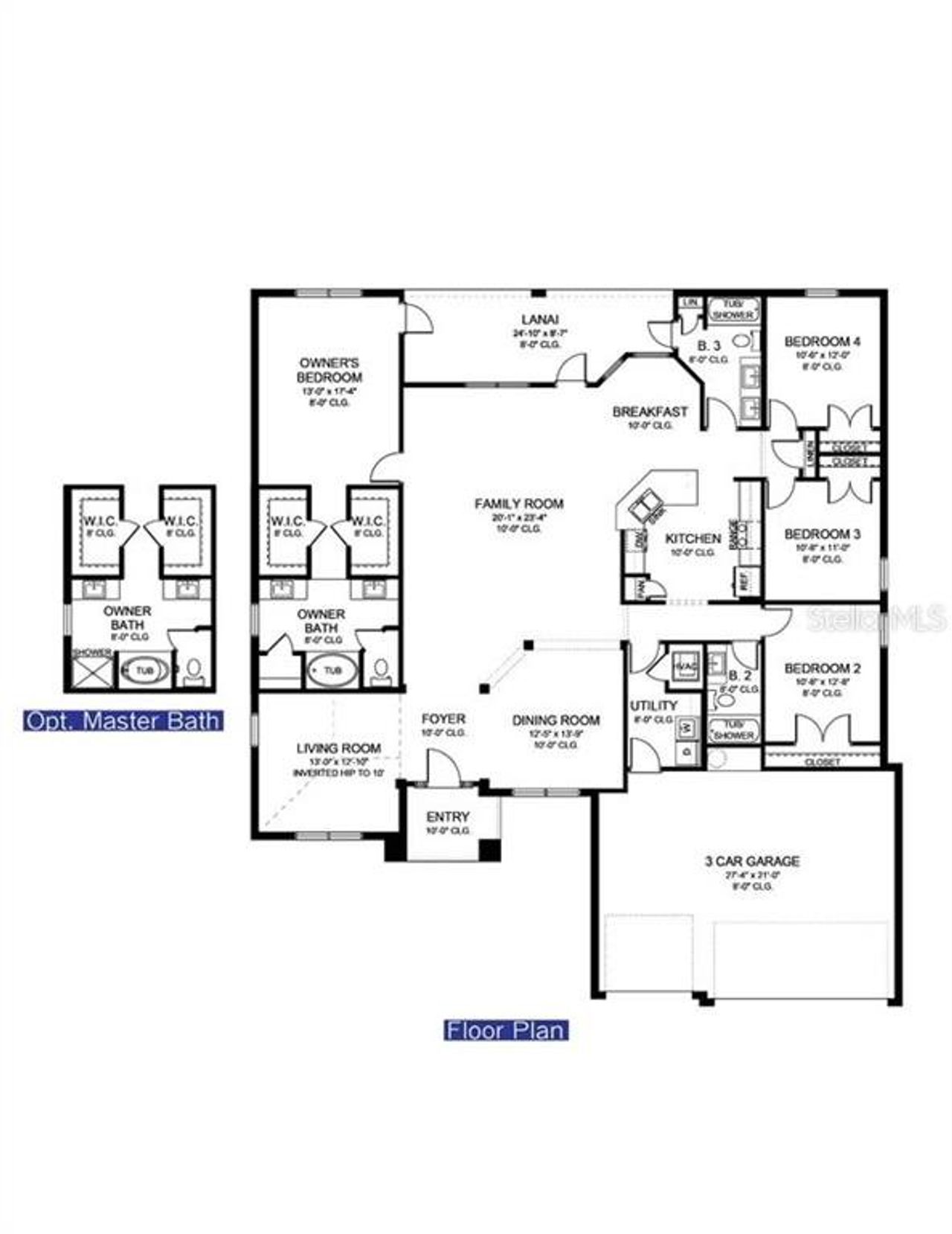 2D floor plan layout of this home in Hill Country Estates, Dade City, FL (Image 2). 2D floor plan layout of this home in Hill Country Estates, Dade City, FL (Image 2).