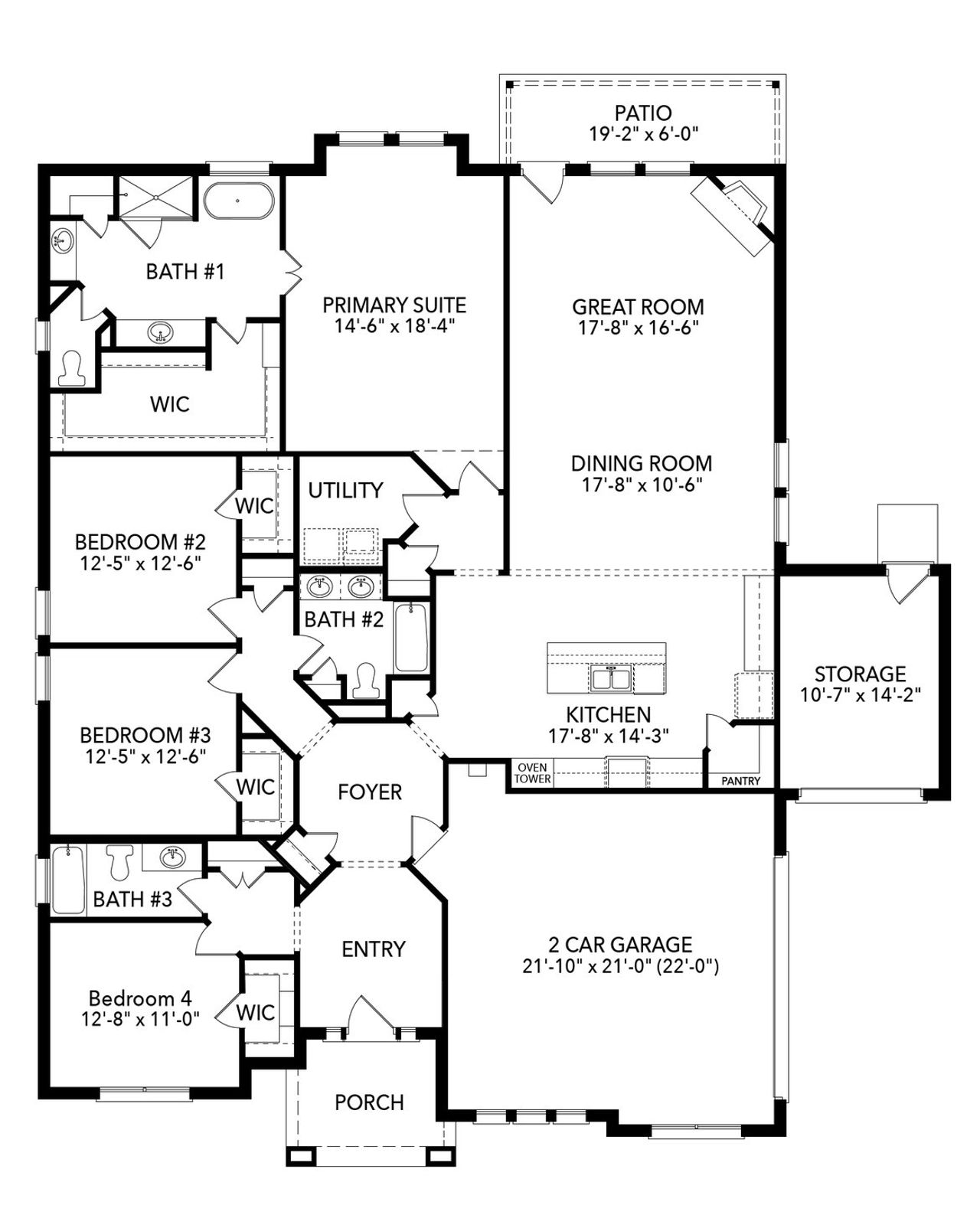 2D floor plan layout of this home in Joshua Meadows, Joshua, TX (Image 2). 2D floor plan layout of this home in Joshua Meadows, Joshua, TX (Image 2).