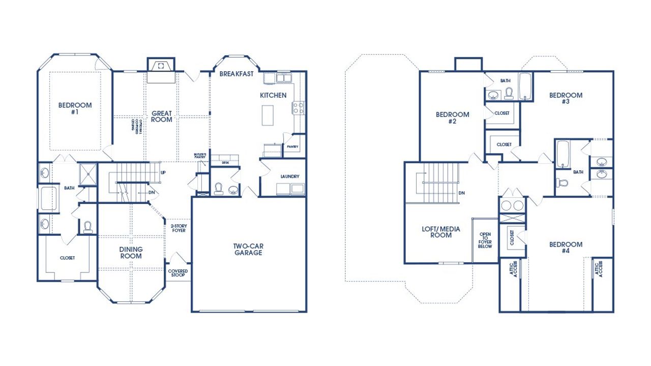 2D floor plan layout of this home in Wildwood, Covington, GA (Image 2).