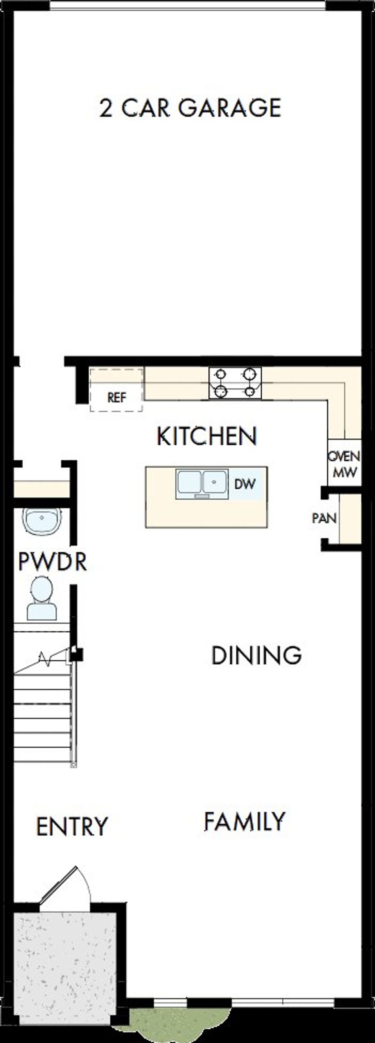 2D floor plan layout of this home in Hillside at Las Colinas, Irving, TX (Image 2).