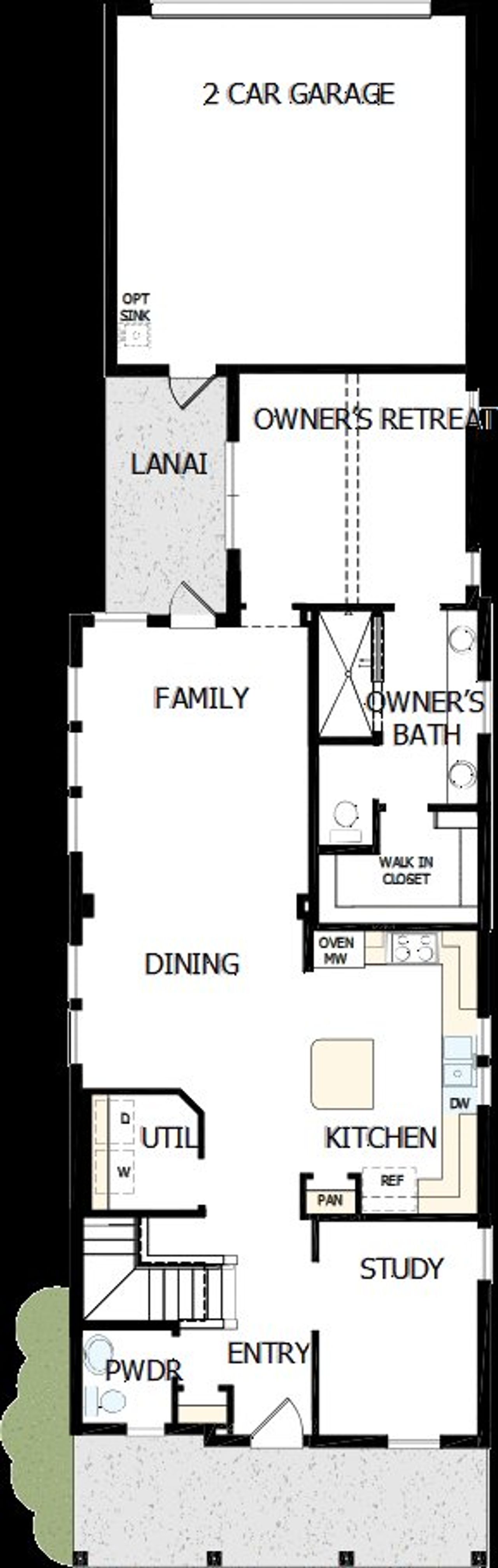 2D floor plan layout of this home in Laureate Park at Lake Nona - Garden Series, Orlando, FL (Image 2).