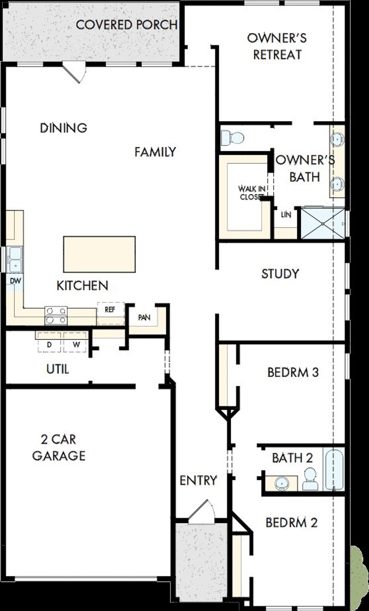 2D floor plan layout of this home in Creekshaw – Classic, Royse City, TX (Image 2). 2D floor plan layout of this home in Creekshaw – Classic, Royse City, TX (Image 2).