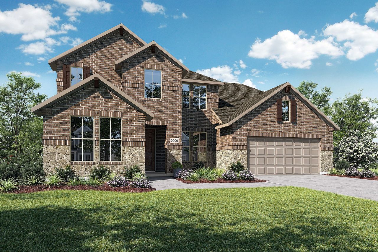 Representative exterior photo of a completed home built from the Logan by Tri Pointe Homes in Painted Tree, McKinney, TX (Image 2).