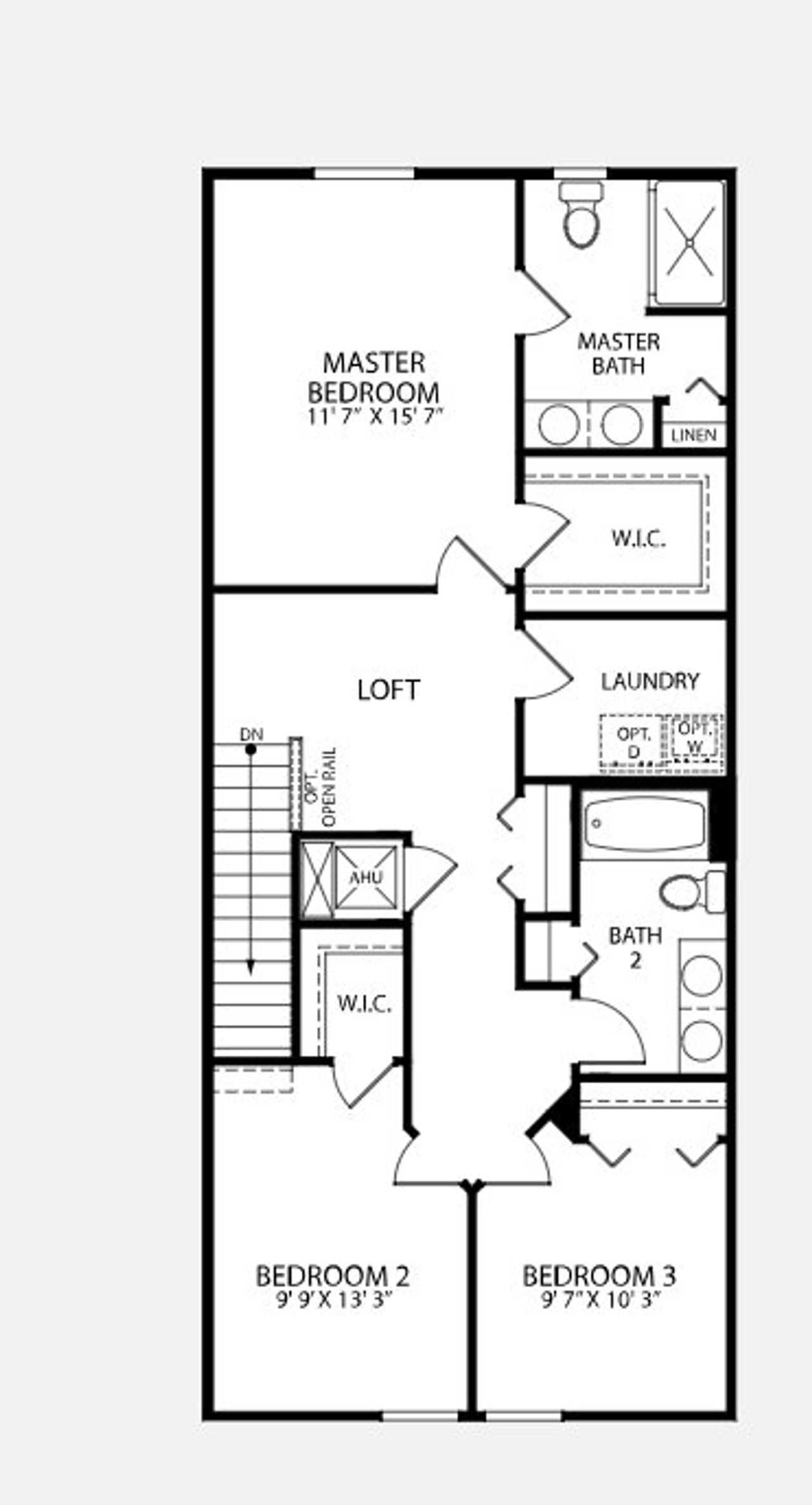 2D floor plan layout of this home in Oak Creek Preserve, Lakeland, FL (Image 2).
