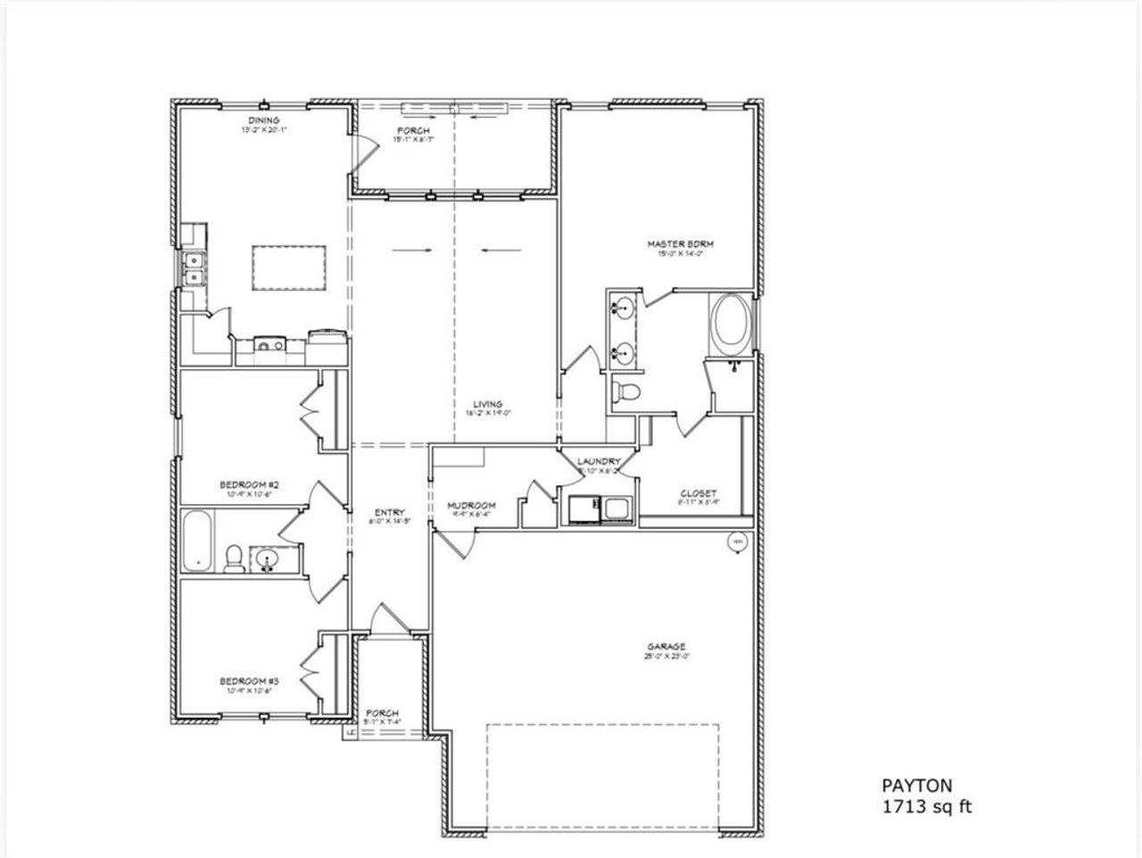 2D floor plan layout of this home in , Abilene, TX (Image 2).