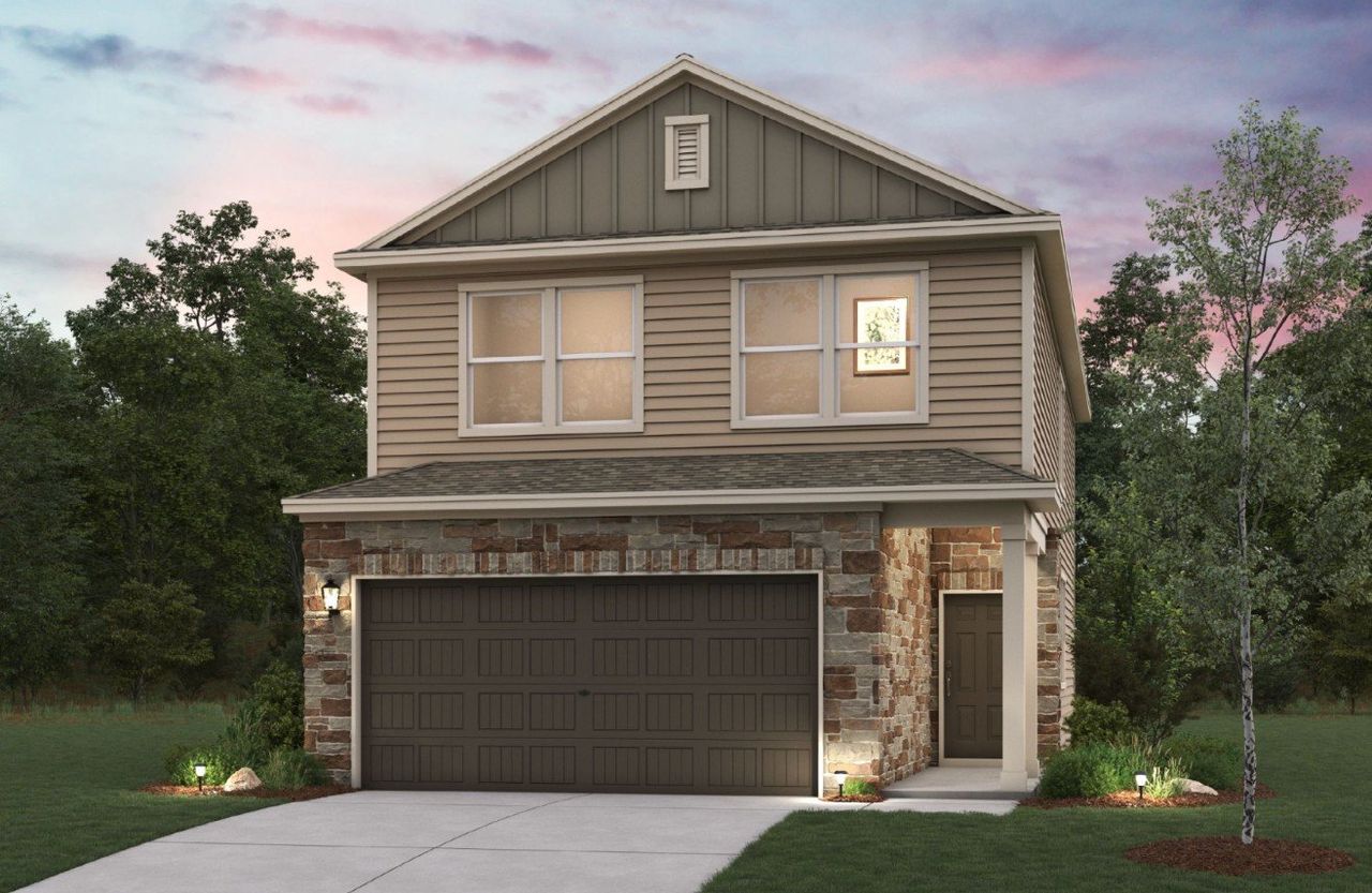 Representative exterior photo of a completed home built from the Lilac - 1836 by Century Communities in Rosemont Hill, San Antonio, TX (Image 2).