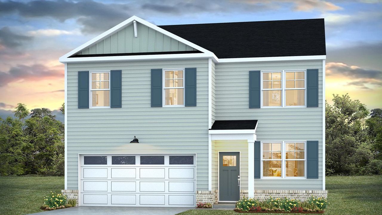 Representative exterior photo of a completed home built from the Belhaven by D.R. Horton in Fairhaven, Statesboro, GA (Image 2). Representative exterior photo of a completed home built from the Belhaven by D.R. Horton in Fairhaven, Statesboro, GA (Image 2).
