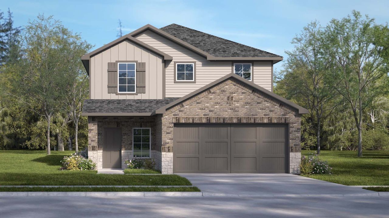 Representative exterior photo of a completed home built from the Nicole - X30N by D.R. Horton in August Trails, Needville, TX (Image 2).