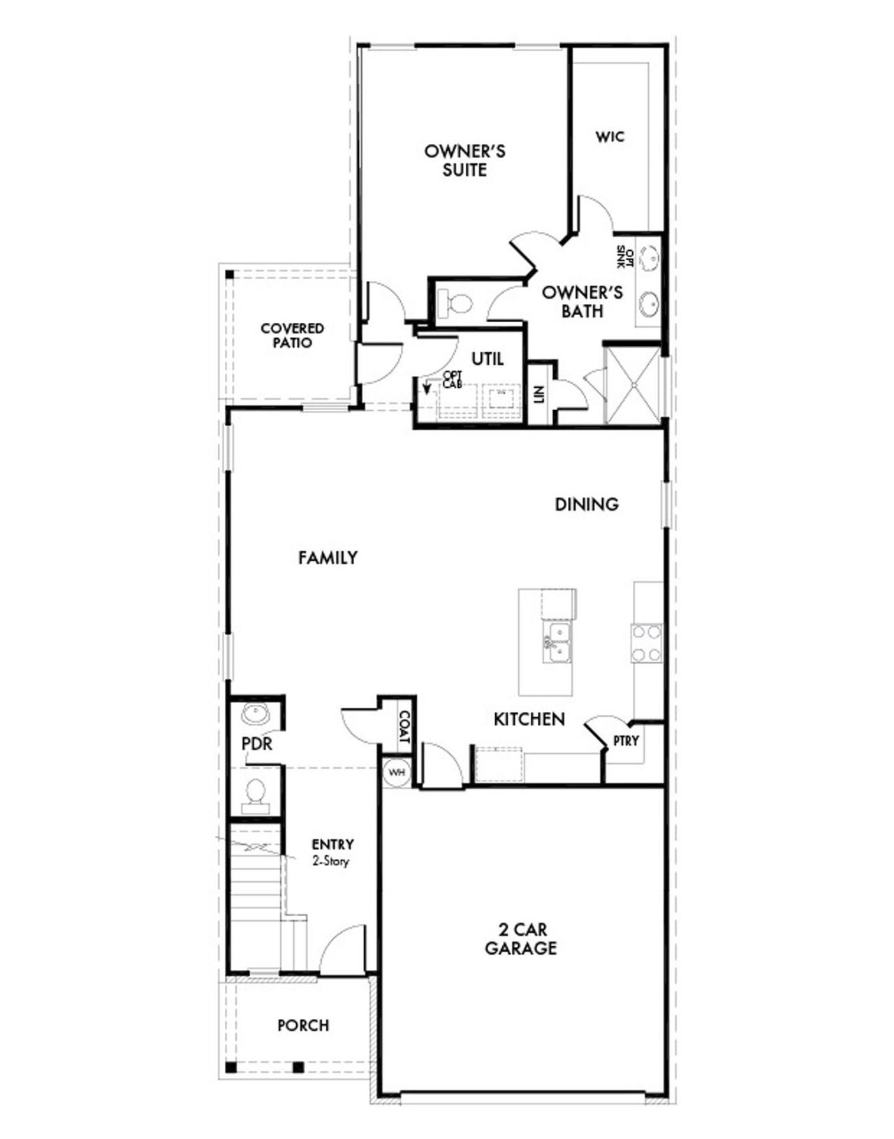 2D floor plan layout of this home in Creekside Ranch, Blue Ridge, TX (Image 2).
