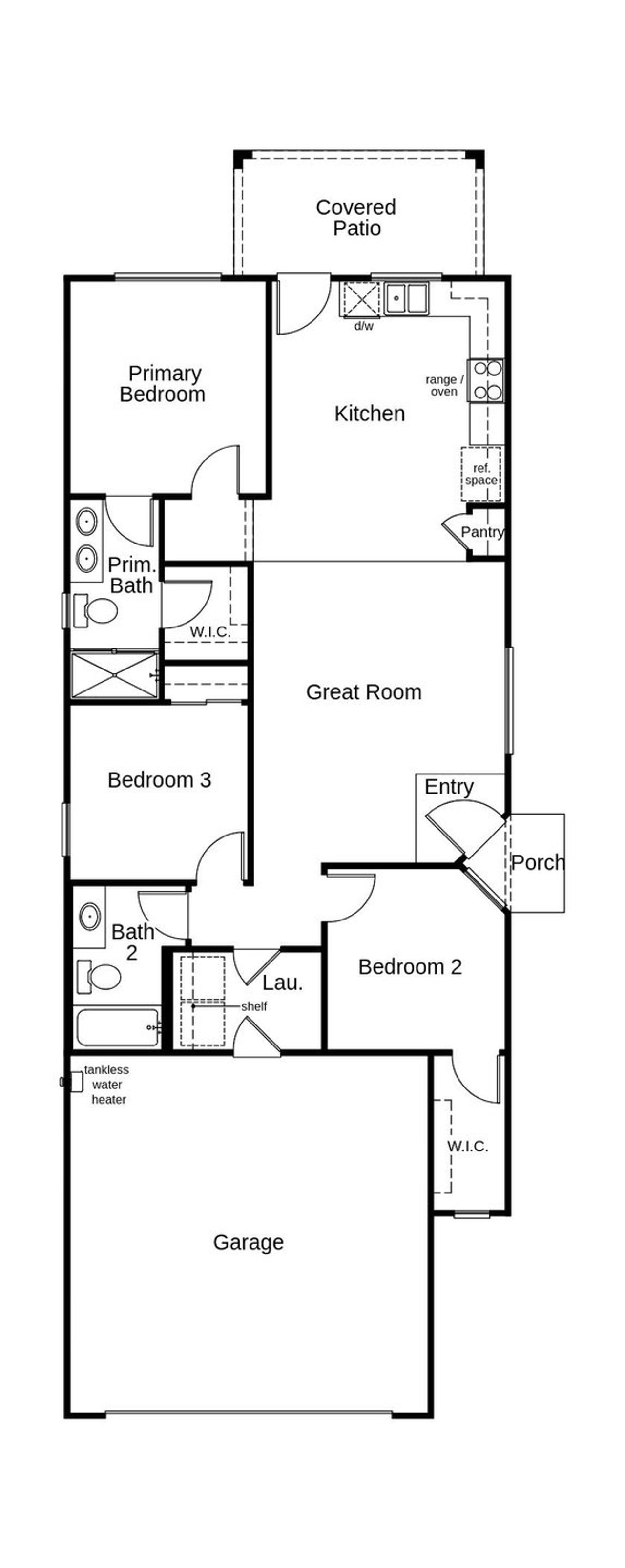 2D floor plan layout of this home in The Landings at Rancho Del Lago, Vail, AZ (Image 2). 2D floor plan layout of this home in The Landings at Rancho Del Lago, Vail, AZ (Image 2).