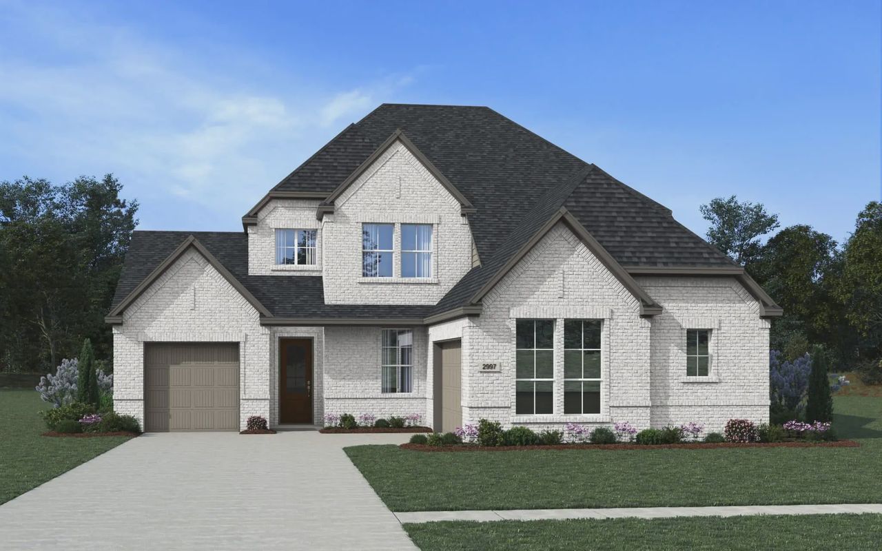 Representative exterior photo of a completed home built from the Elwood by Chesmar Homes in Prominence 60's, San Antonio, TX (Image 2).