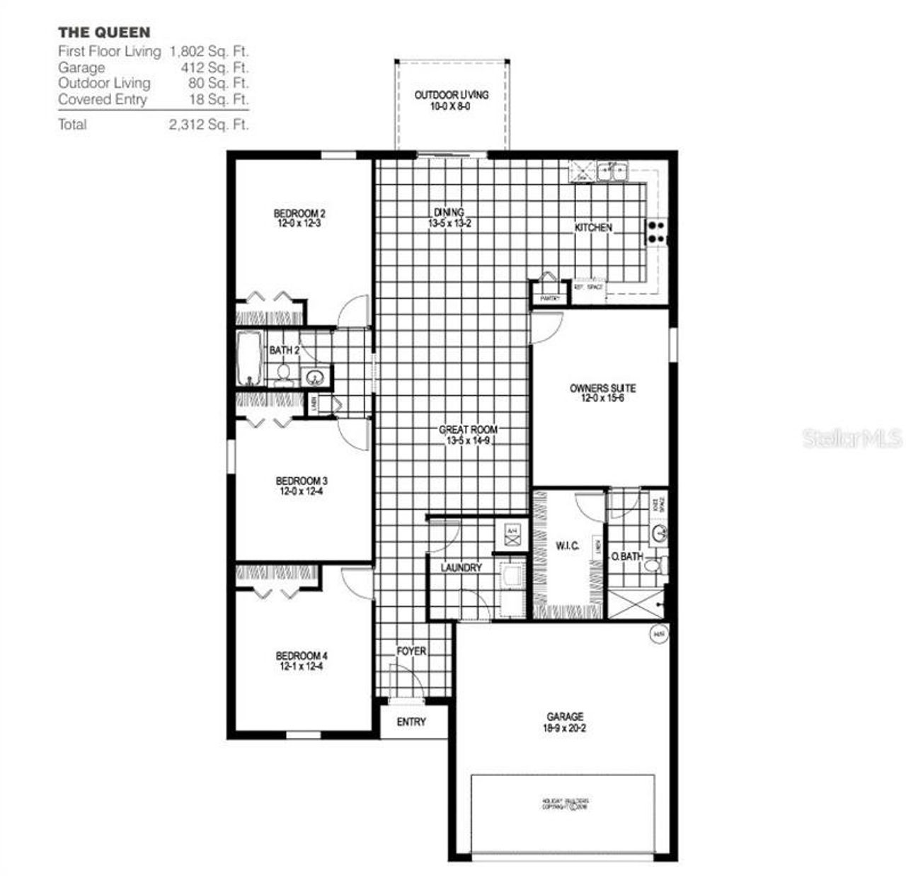 2D floor plan layout of this home in , Lake Wales, FL (Image 2).