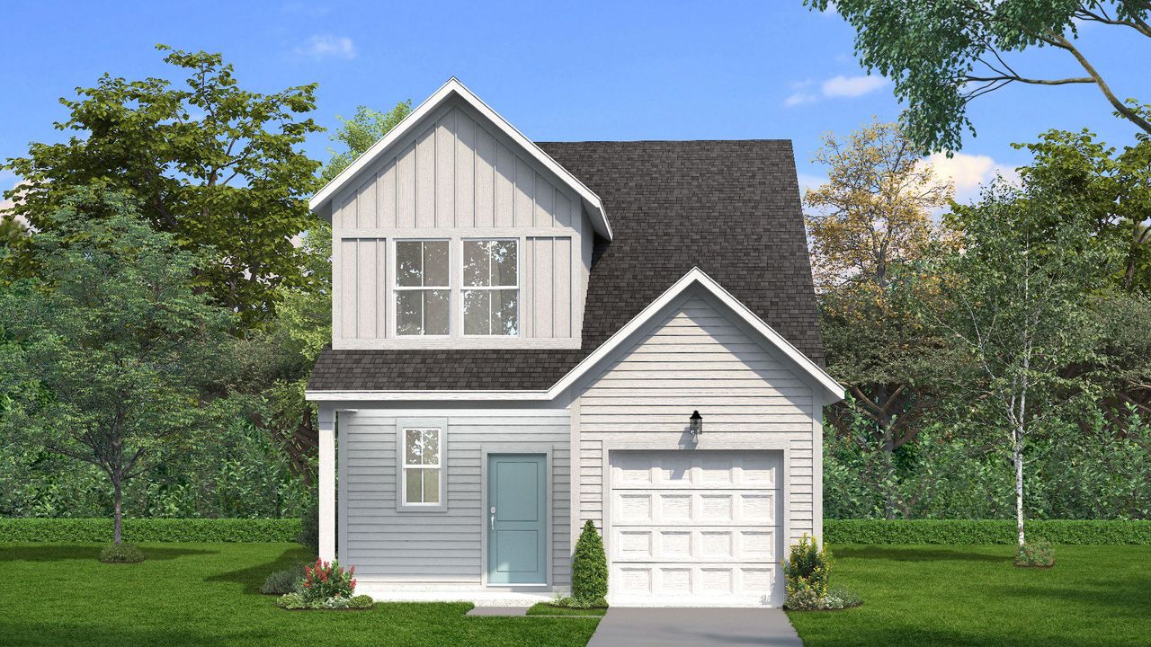 Representative exterior photo of a completed home built from the Lawson Single Family by DRB Homes in Indigo at the Preserve, Longs, SC (Image 2).