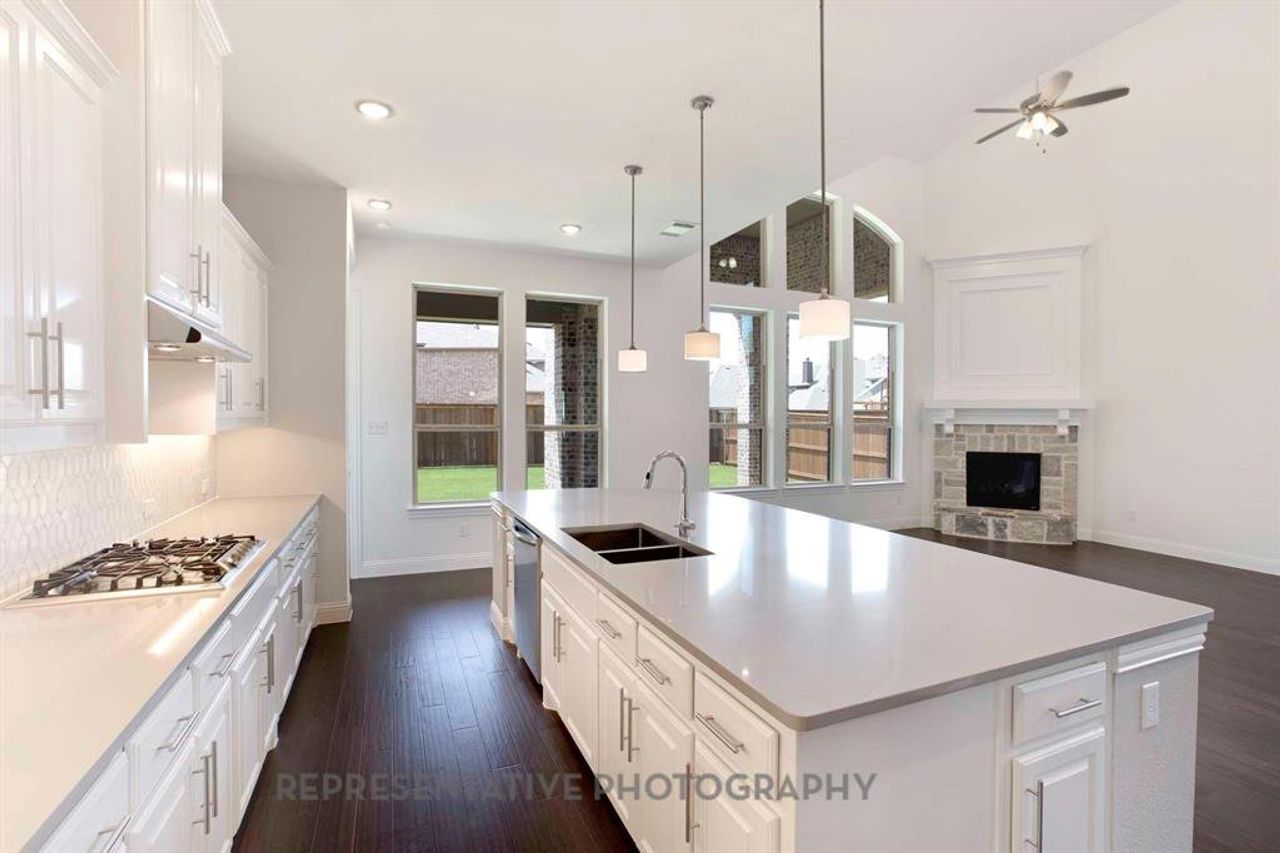 Furnished interior view inside a new home in Star Trail, Prosper (Image 2).