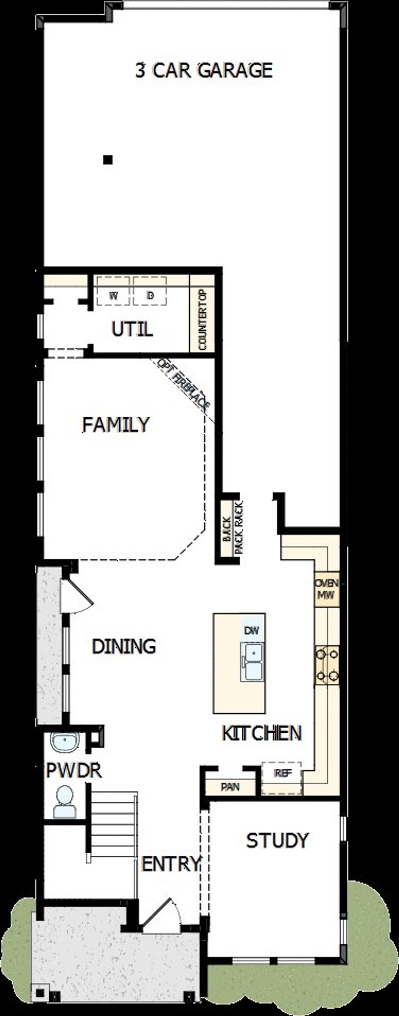 2D floor plan layout of this home in Walsh Cottage, Fort Worth, TX (Image 2).