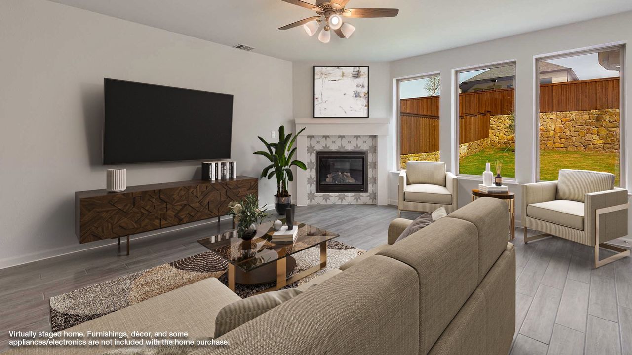 Furnished interior view inside a new home in Legacy at Lake Dunlap, New Braunfels (Image 2).