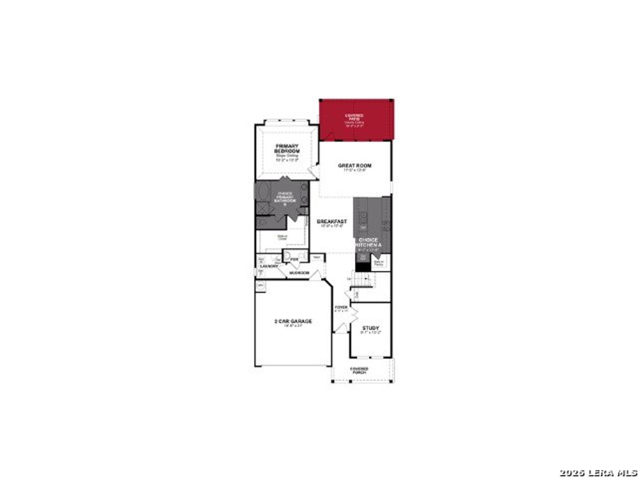 2D floor plan layout of this home in Bricewood, Helotes, TX (Image 2).
