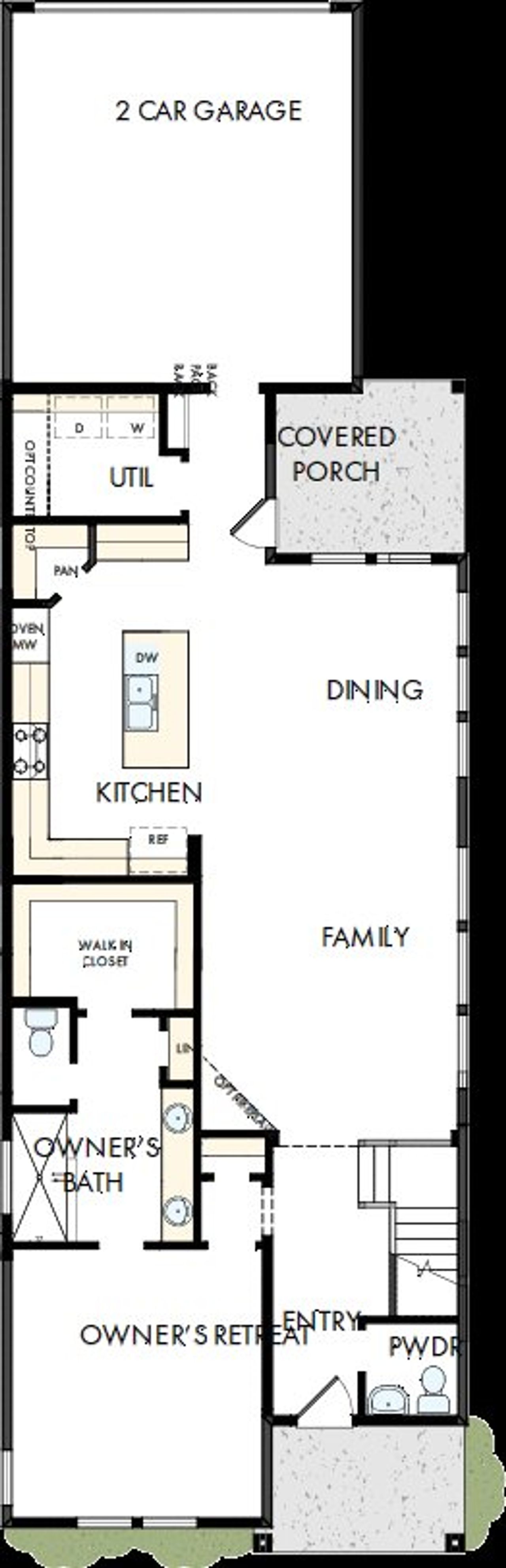 2D floor plan layout of this home in Karis - Cottage Series, Crowley, TX (Image 2).